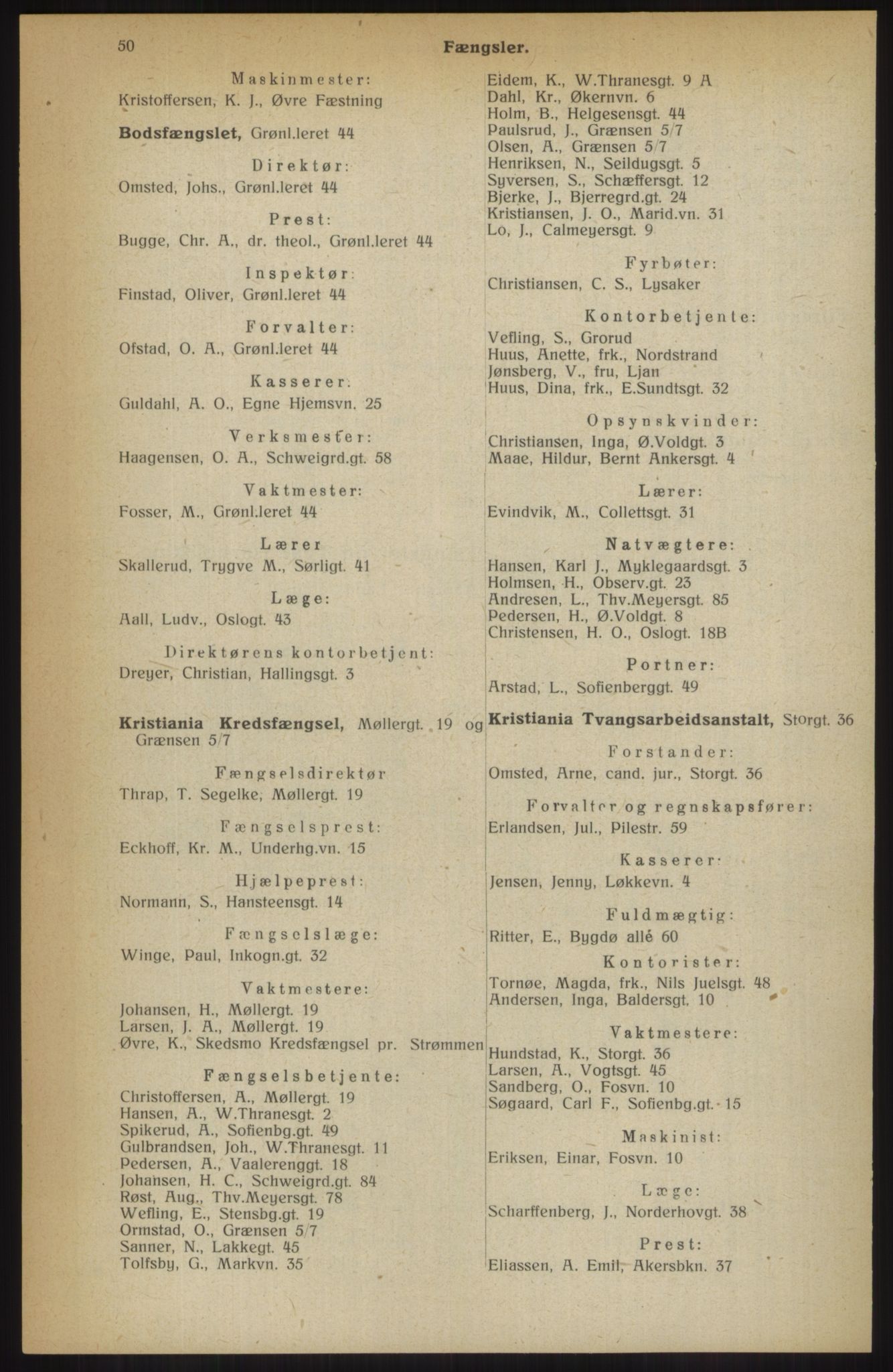 Kristiania/Oslo adressebok, PUBL/-, 1914, s. 50