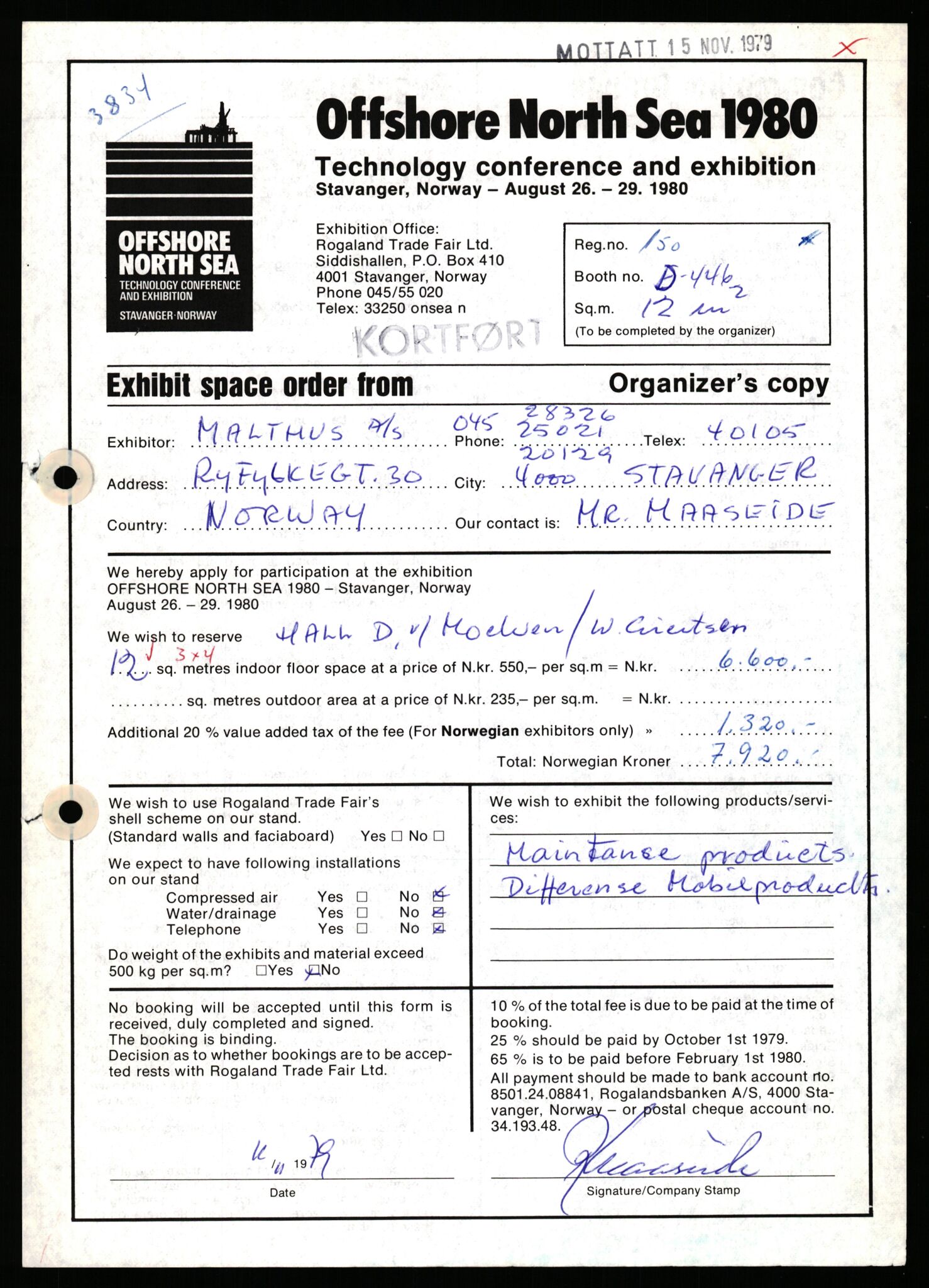 Pa 1716 - Stiftelsen Offshore Northern Seas, AV/SAST-A-102319/F/Fb/L0003: Søknadsskjemaer, 1979-1982, s. 468