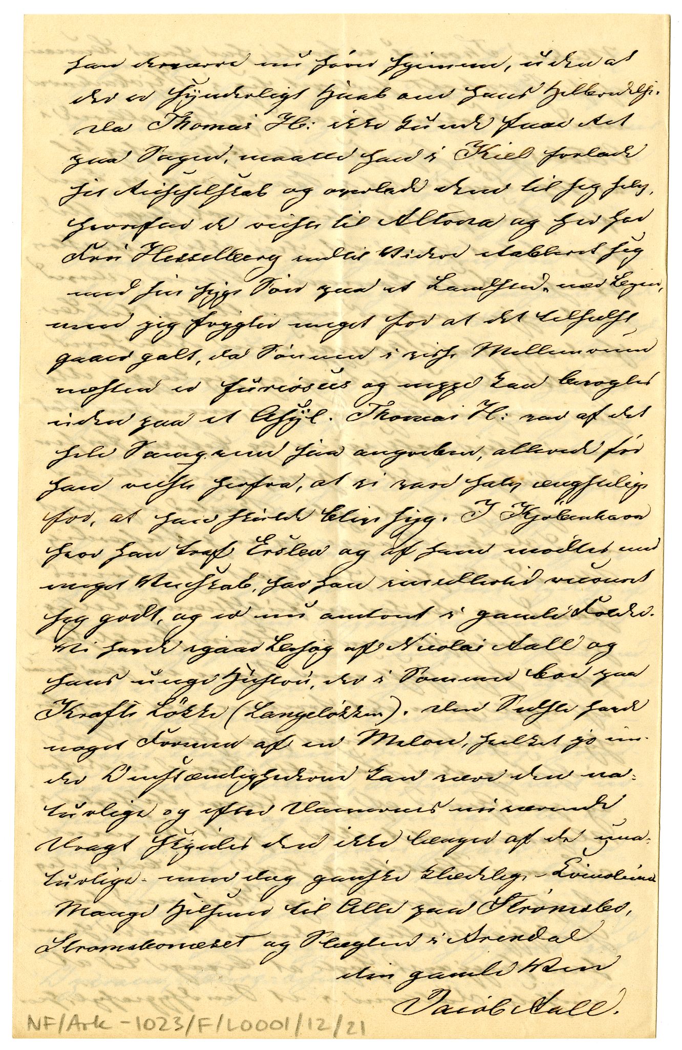 Diderik Maria Aalls brevsamling, NF/Ark-1023/F/L0001: D.M. Aalls brevsamling. A - B, 1738-1889, s. 127