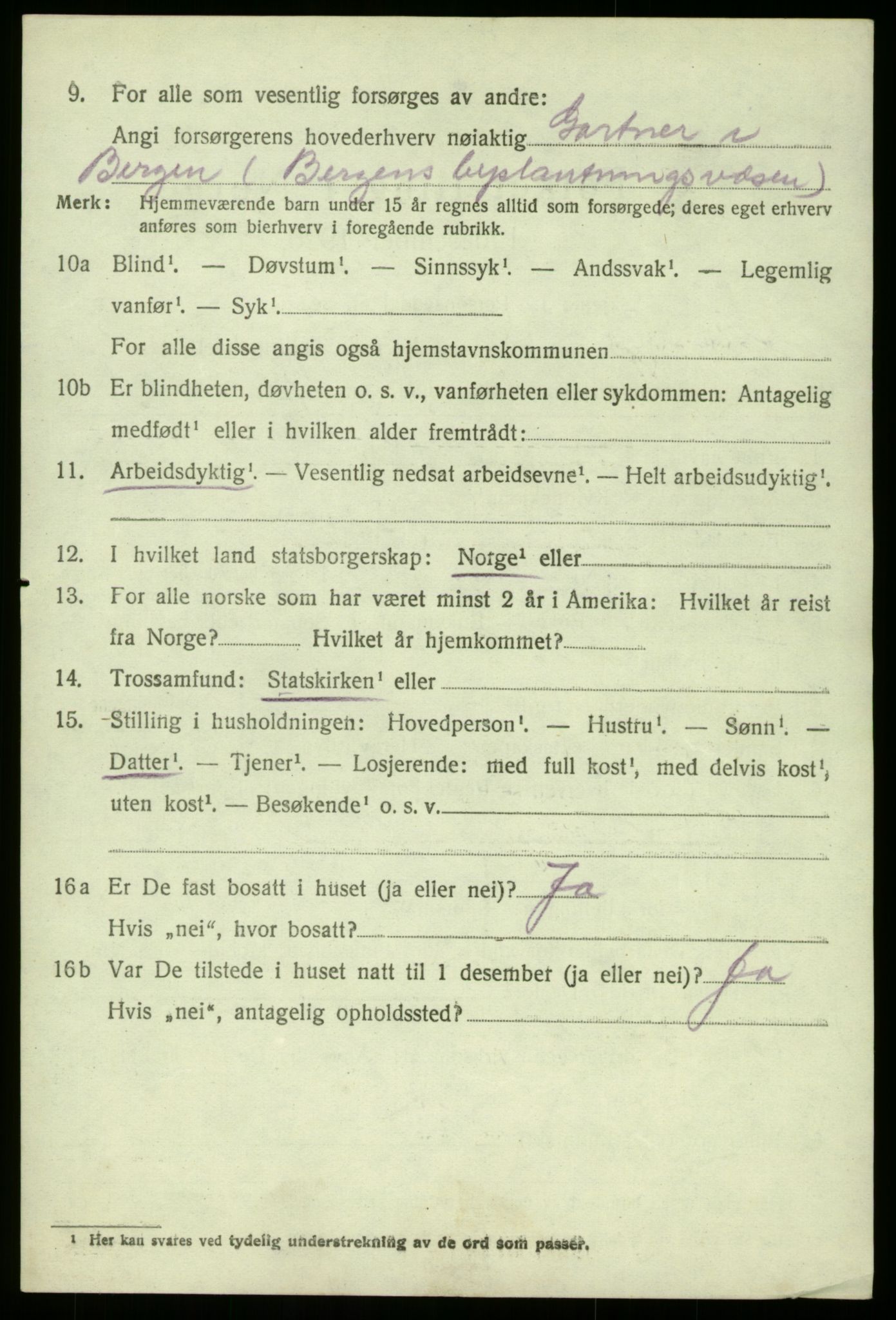SAB, Folketelling 1920 for 1261 Manger herred, 1920, s. 2226