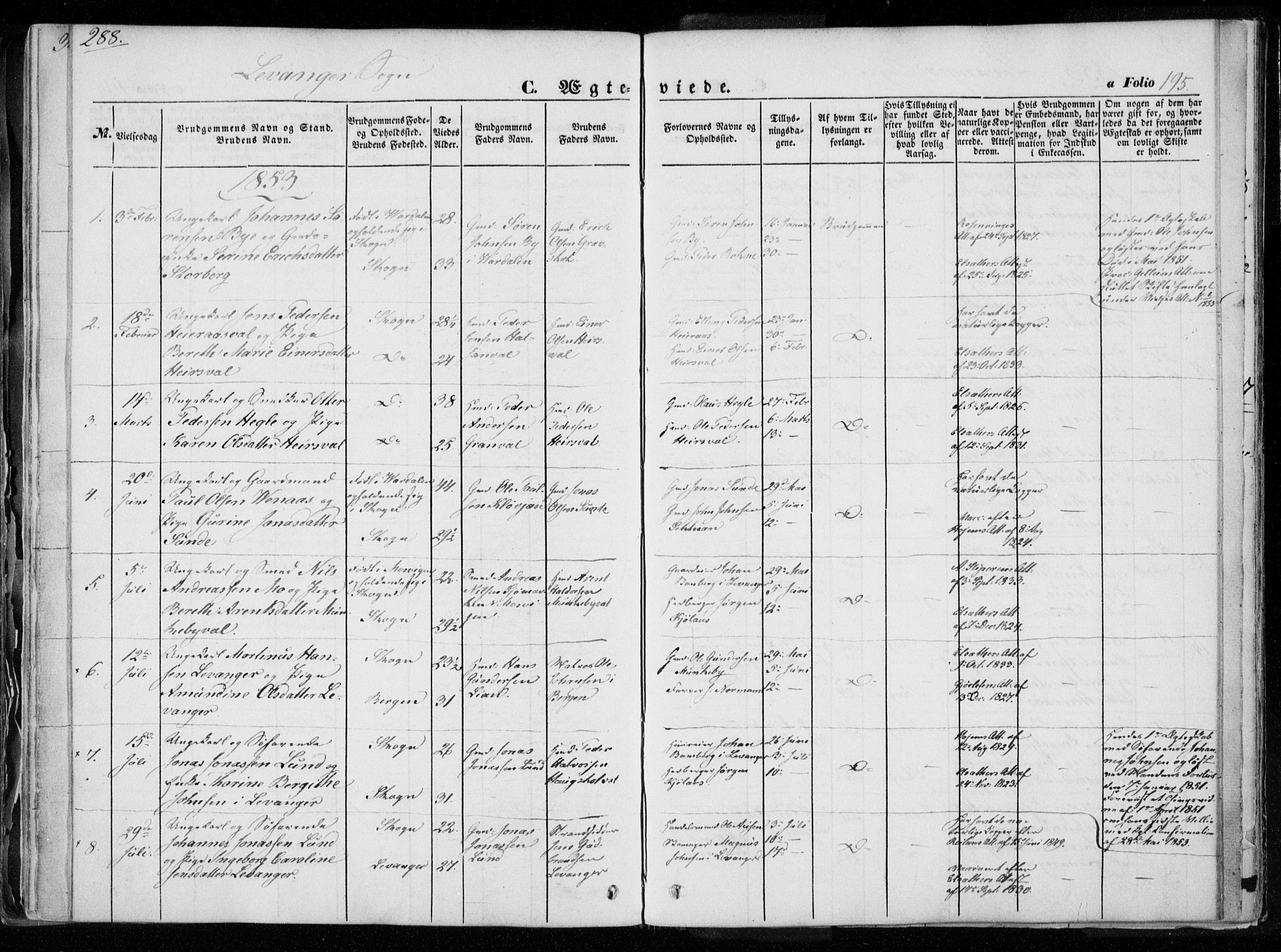 Ministerialprotokoller, klokkerbøker og fødselsregistre - Nord-Trøndelag, AV/SAT-A-1458/720/L0183: Ministerialbok nr. 720A01, 1836-1855, s. 195