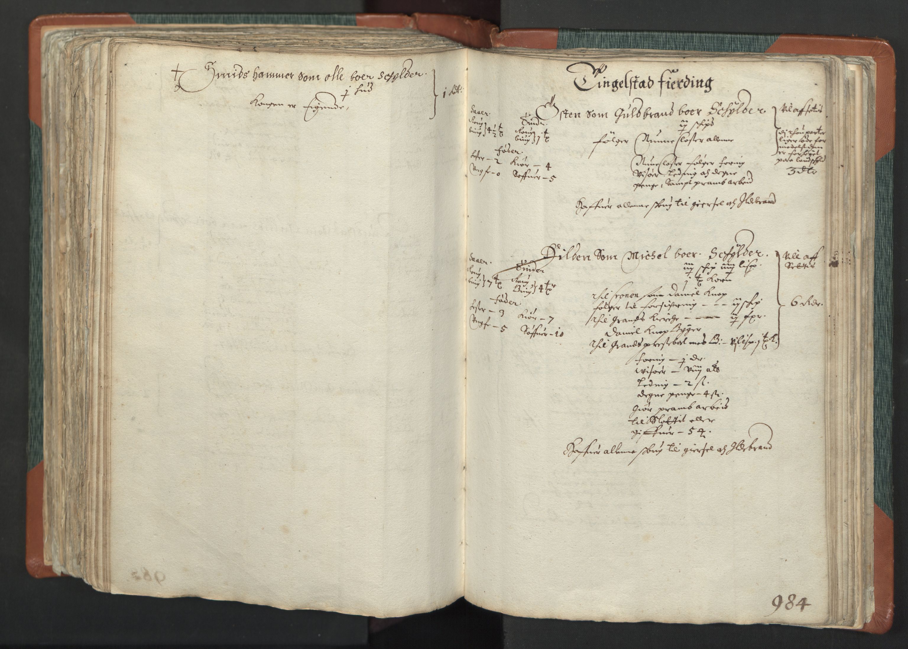 Rentekammeret inntil 1814, Realistisk ordnet avdeling, AV/RA-EA-4070/L/L0006: Kristiania lagdømme. Alminnelig jordebok med skatteligning for Lier, Hurum, Røyken, Ringerike og Nes i Hallingdal, samt Hadeland., 1661, s. 983b-984a