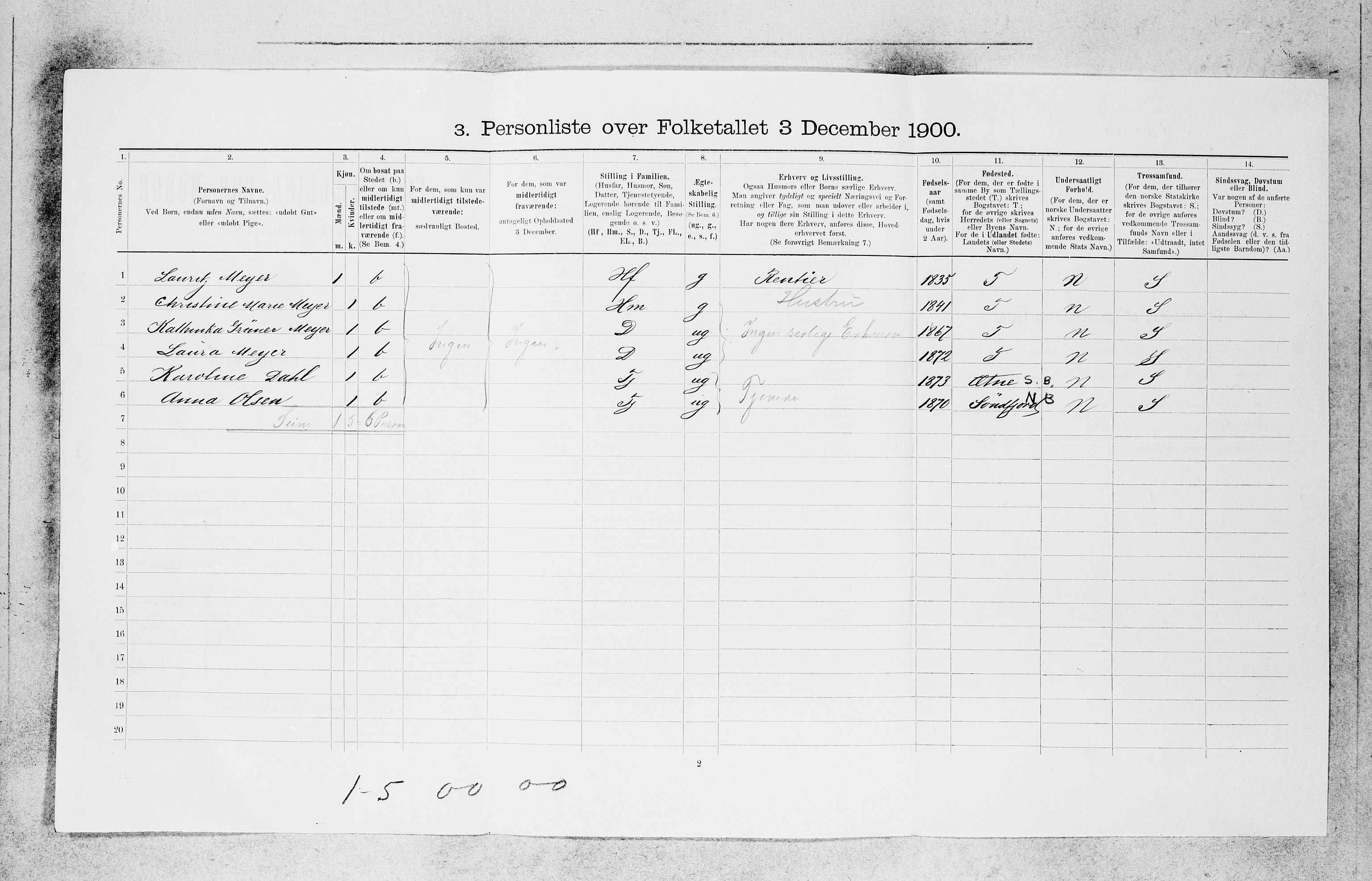 SAB, Folketelling 1900 for 1301 Bergen kjøpstad, 1900, s. 25860