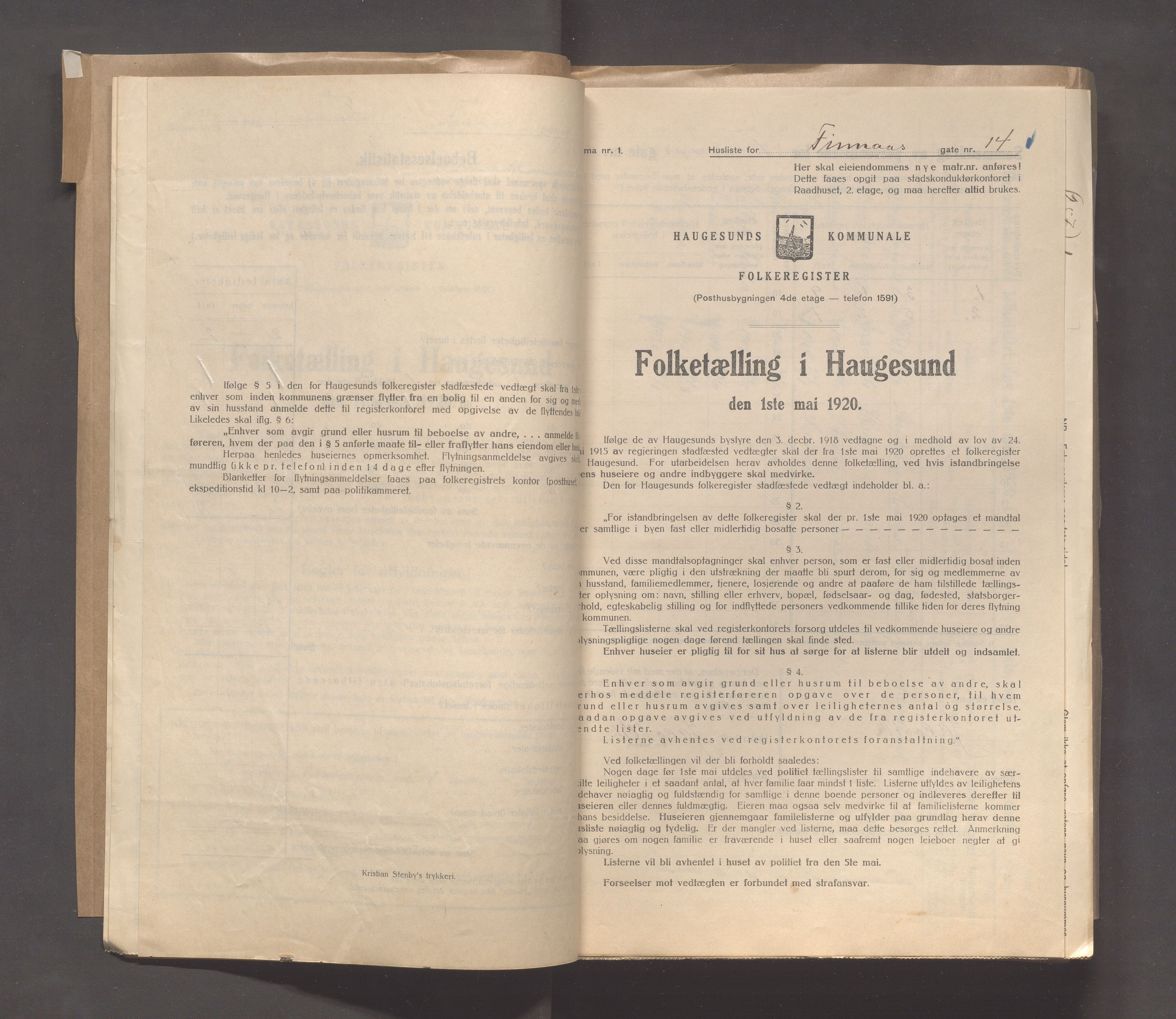 IKAR, Kommunal folketelling 1.5.1920 for Haugesund, 1920, s. 751