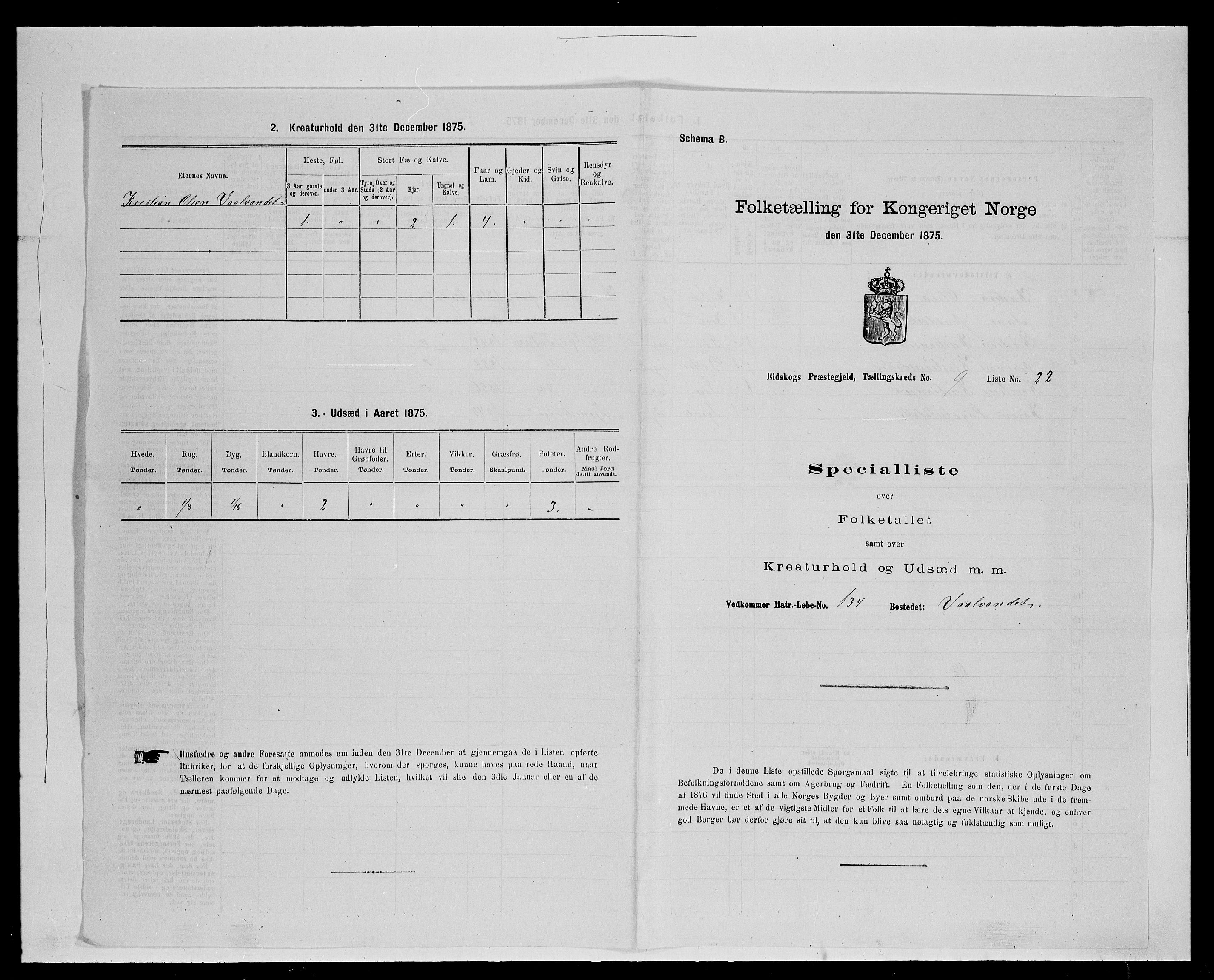 SAH, Folketelling 1875 for 0420P Eidskog prestegjeld, 1875, s. 1560