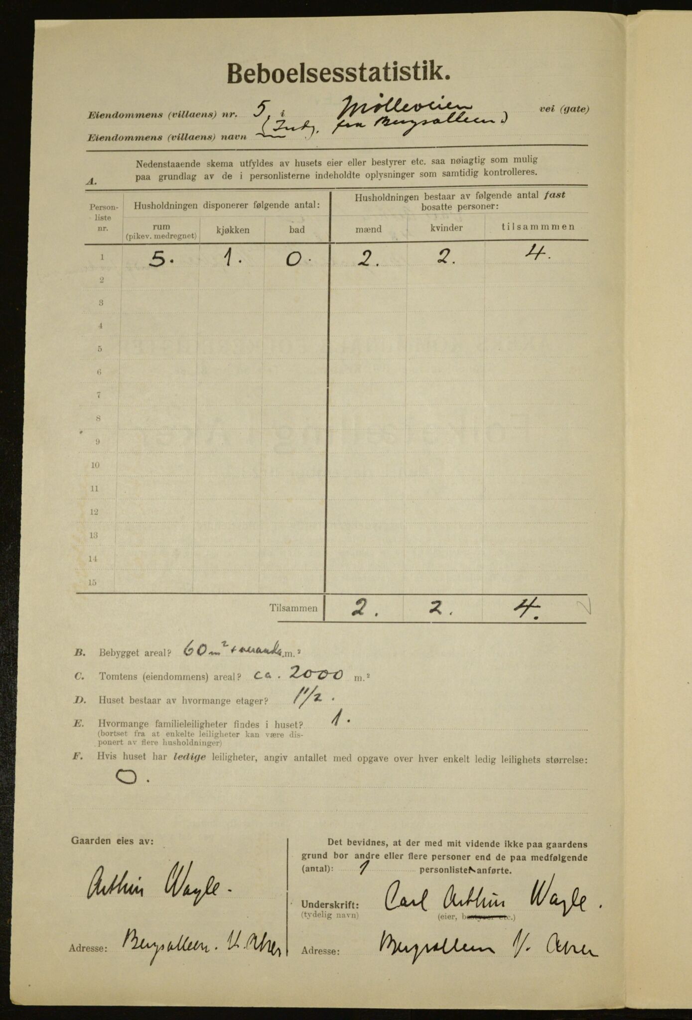 , Kommunal folketelling 1.12.1923 for Aker, 1923, s. 7771