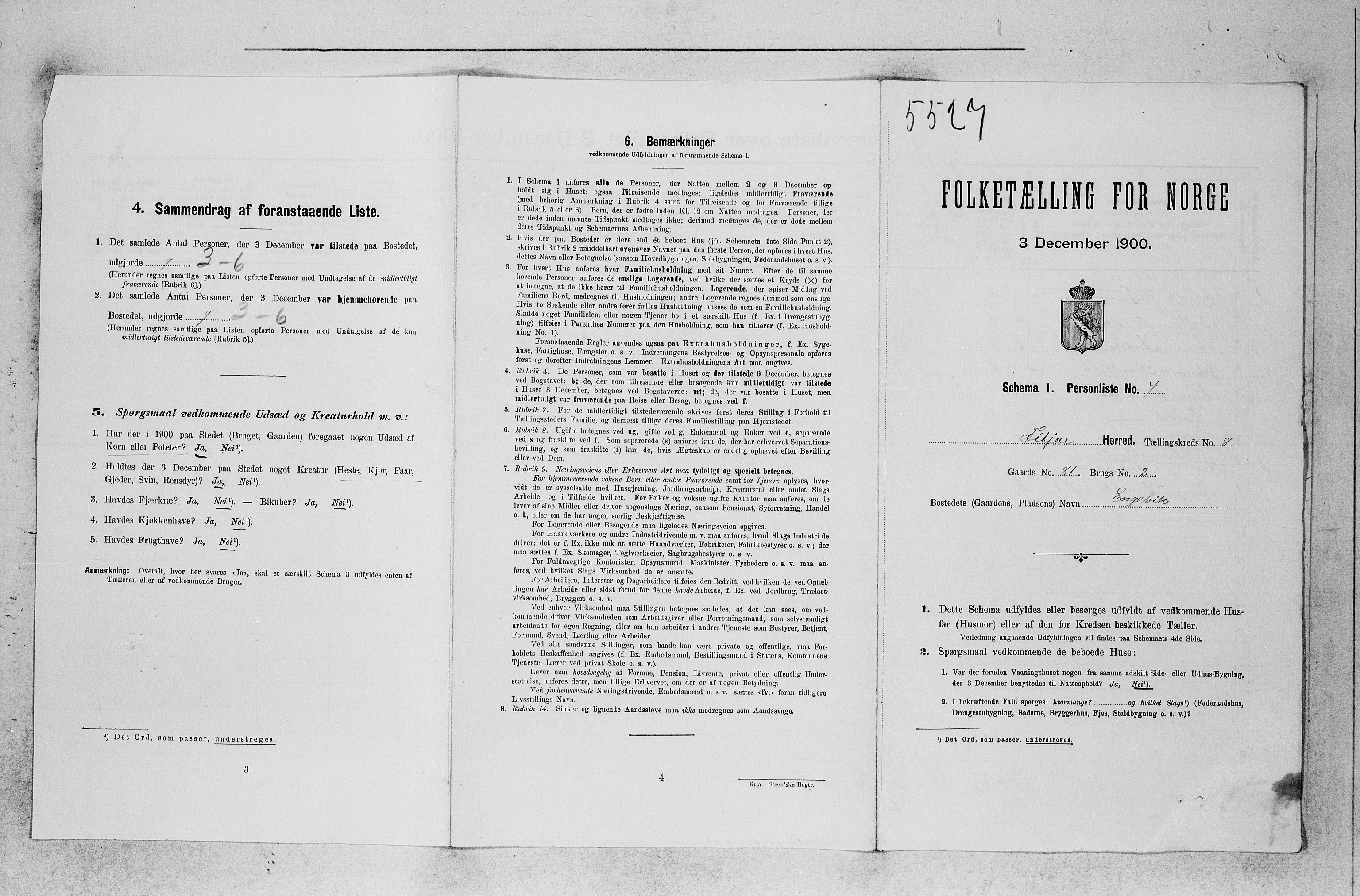 SAB, Folketelling 1900 for 1222 Fitjar herred, 1900, s. 811