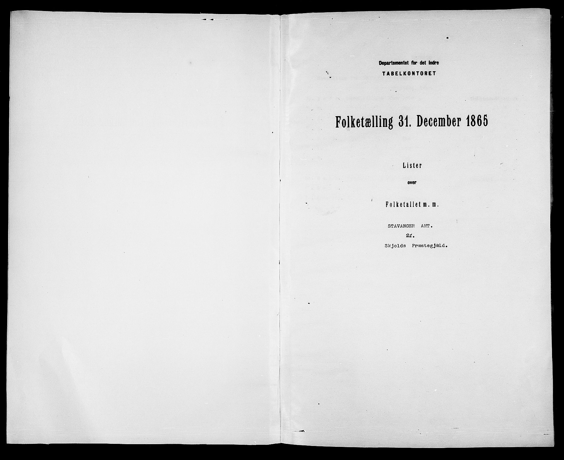 RA, Folketelling 1865 for 1154P Skjold prestegjeld, 1865, s. 3