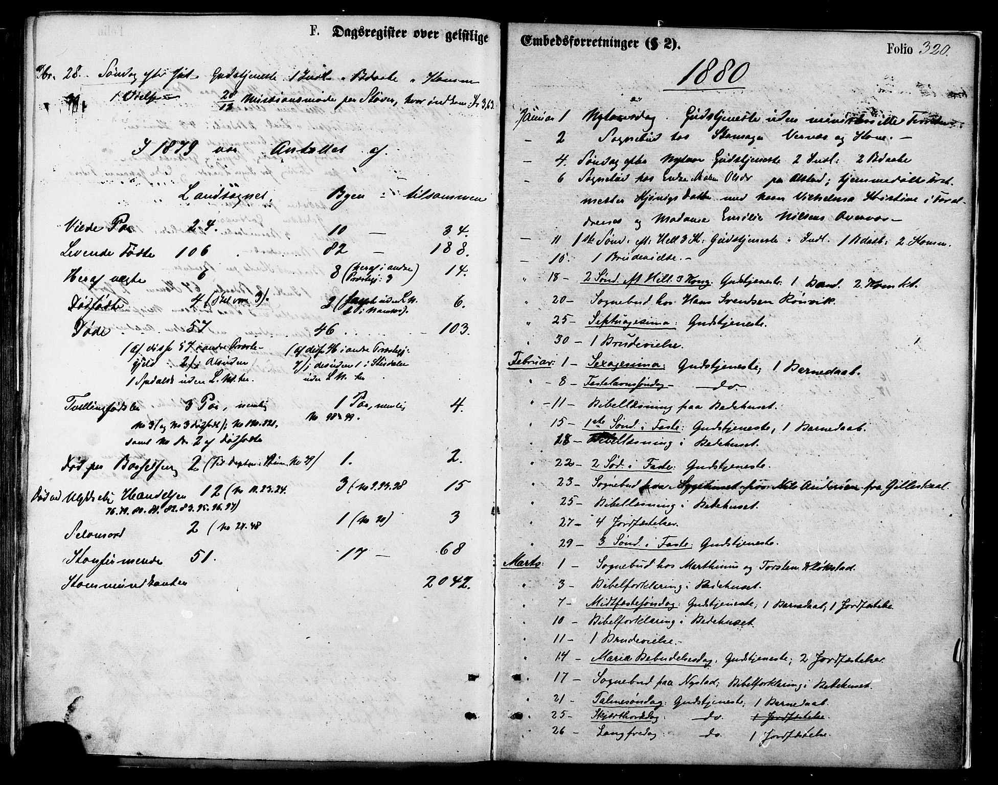 Ministerialprotokoller, klokkerbøker og fødselsregistre - Nordland, SAT/A-1459/801/L0009: Ministerialbok nr. 801A09, 1876-1883, s. 320