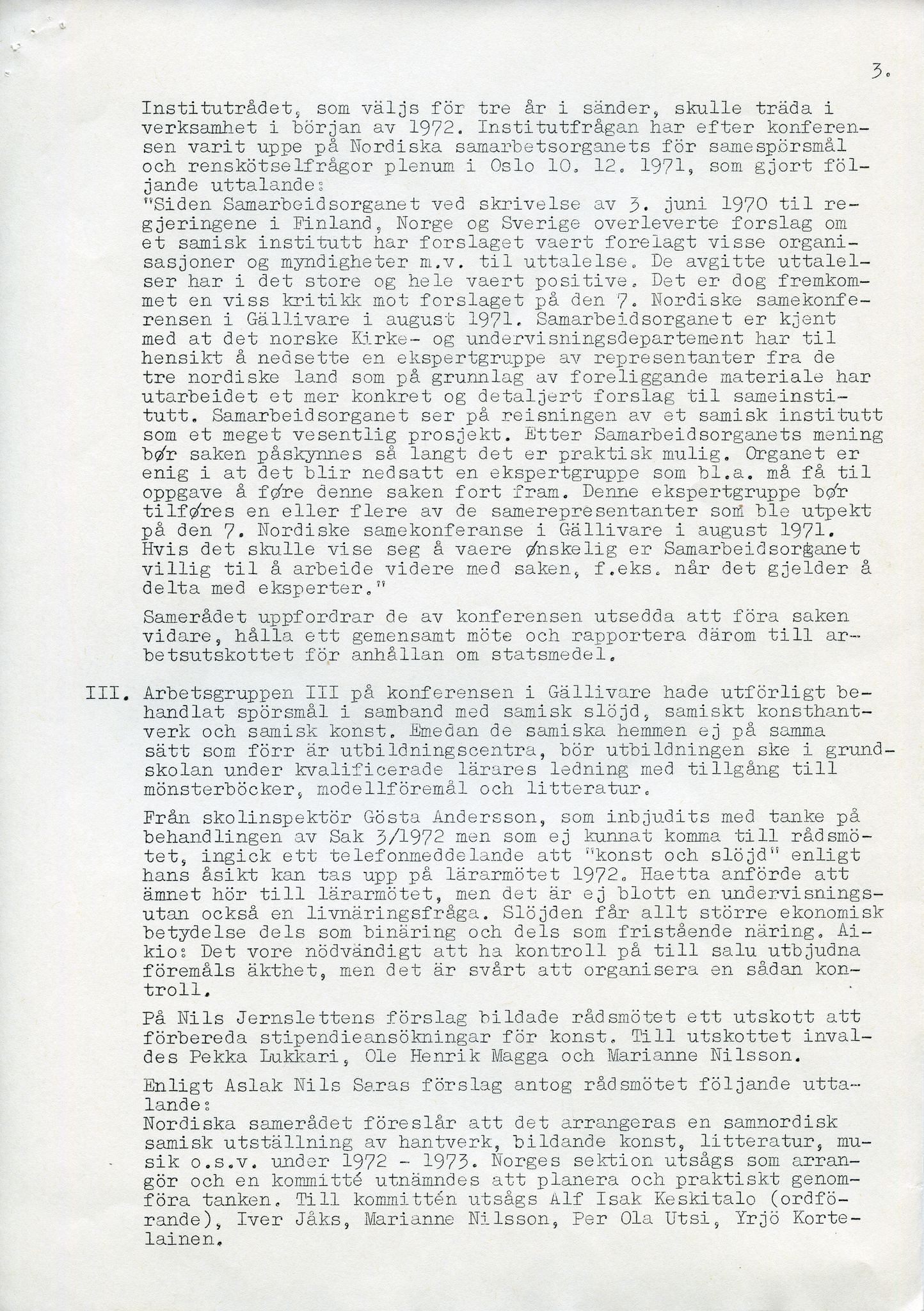 Sámiráđđi / Saami Council, SAMI/PA-1126/A/L0002: 06. Sámiráđi ja bargolávdegotti beavdegirjjit, 1957-1972