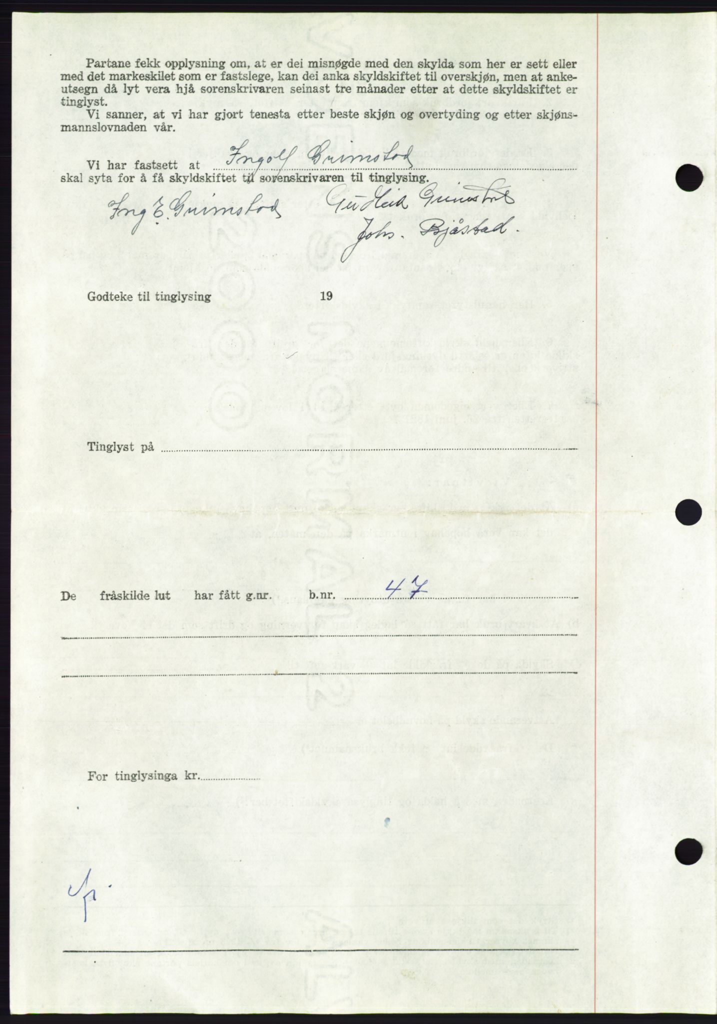 Søre Sunnmøre sorenskriveri, AV/SAT-A-4122/1/2/2C/L0104: Pantebok nr. 30A, 1956-1956, Dagboknr: 1309/1956