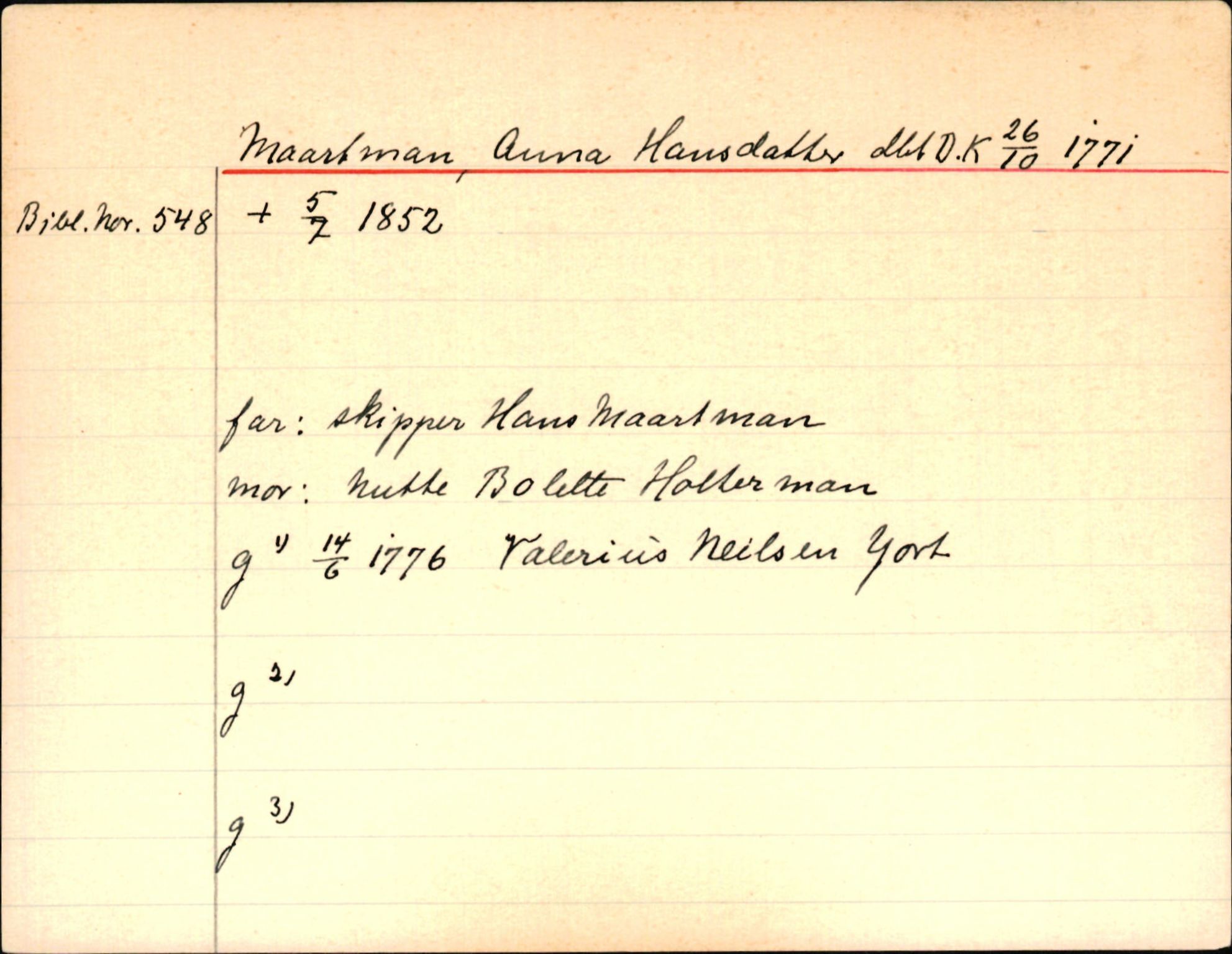 Sollied, Olaf og Thora - samlinger, AV/SAB-SAB/DA-0401/01/L0046: Registerkort skuff 7, Maar - Old, s. 7