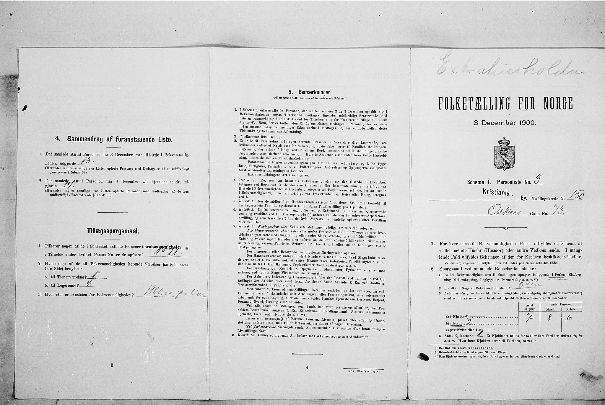 SAO, Folketelling 1900 for 0301 Kristiania kjøpstad, 1900, s. 69237