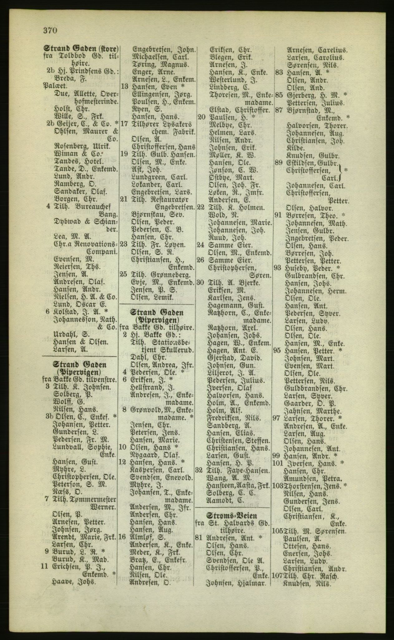 Kristiania/Oslo adressebok, PUBL/-, 1880, s. 370