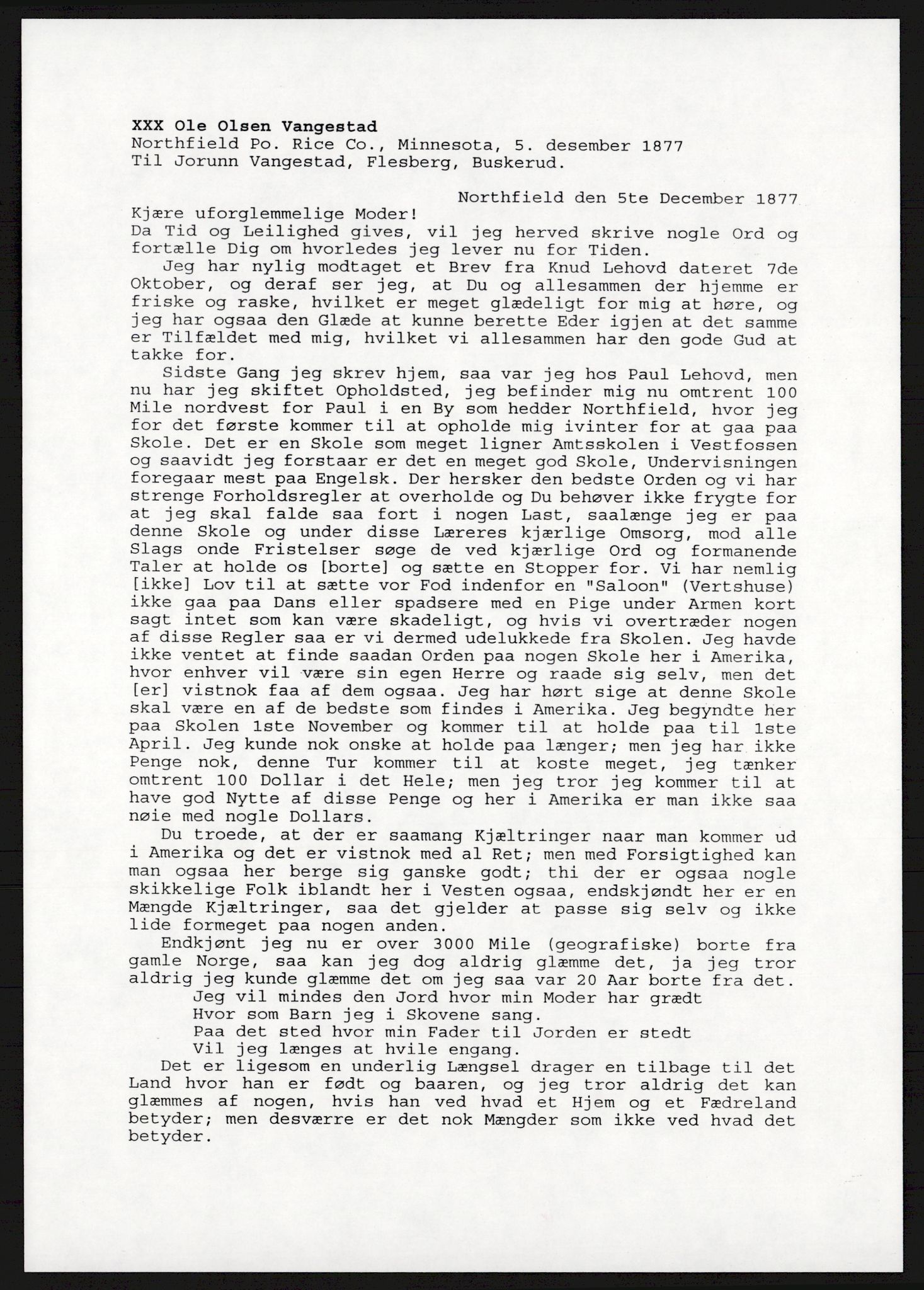 Samlinger til kildeutgivelse, Amerikabrevene, AV/RA-EA-4057/F/L0016: Innlån fra Buskerud: Andersen - Bratås, 1838-1914, s. 101