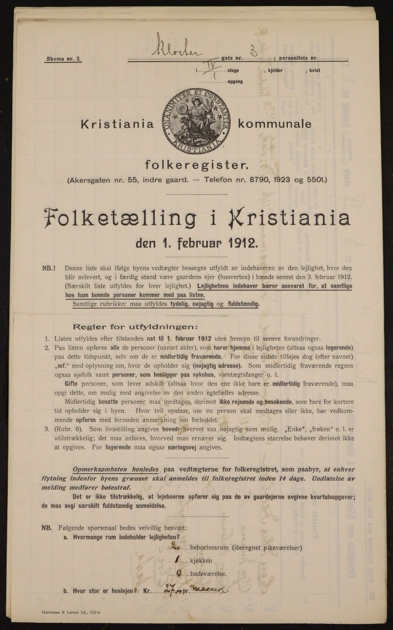 OBA, Kommunal folketelling 1.2.1912 for Kristiania, 1912, s. 52334