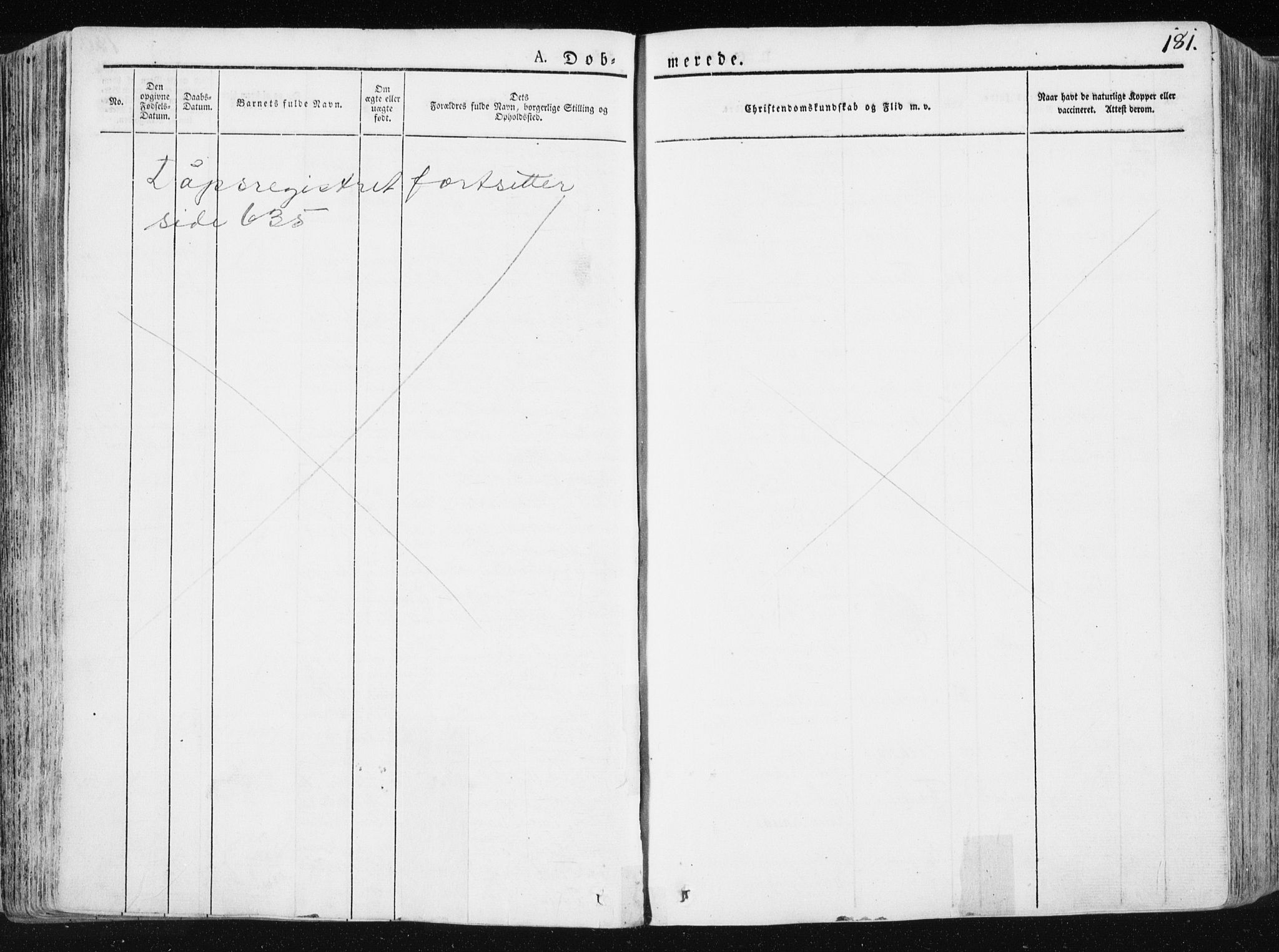 Ministerialprotokoller, klokkerbøker og fødselsregistre - Sør-Trøndelag, SAT/A-1456/665/L0771: Ministerialbok nr. 665A06, 1830-1856, s. 181