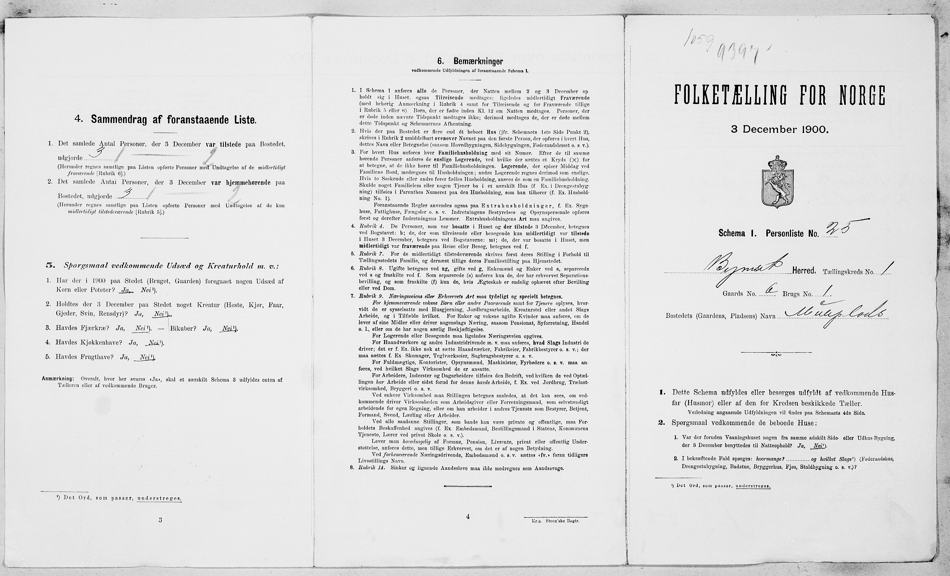 SAT, Folketelling 1900 for 1655 Byneset herred, 1900, s. 26