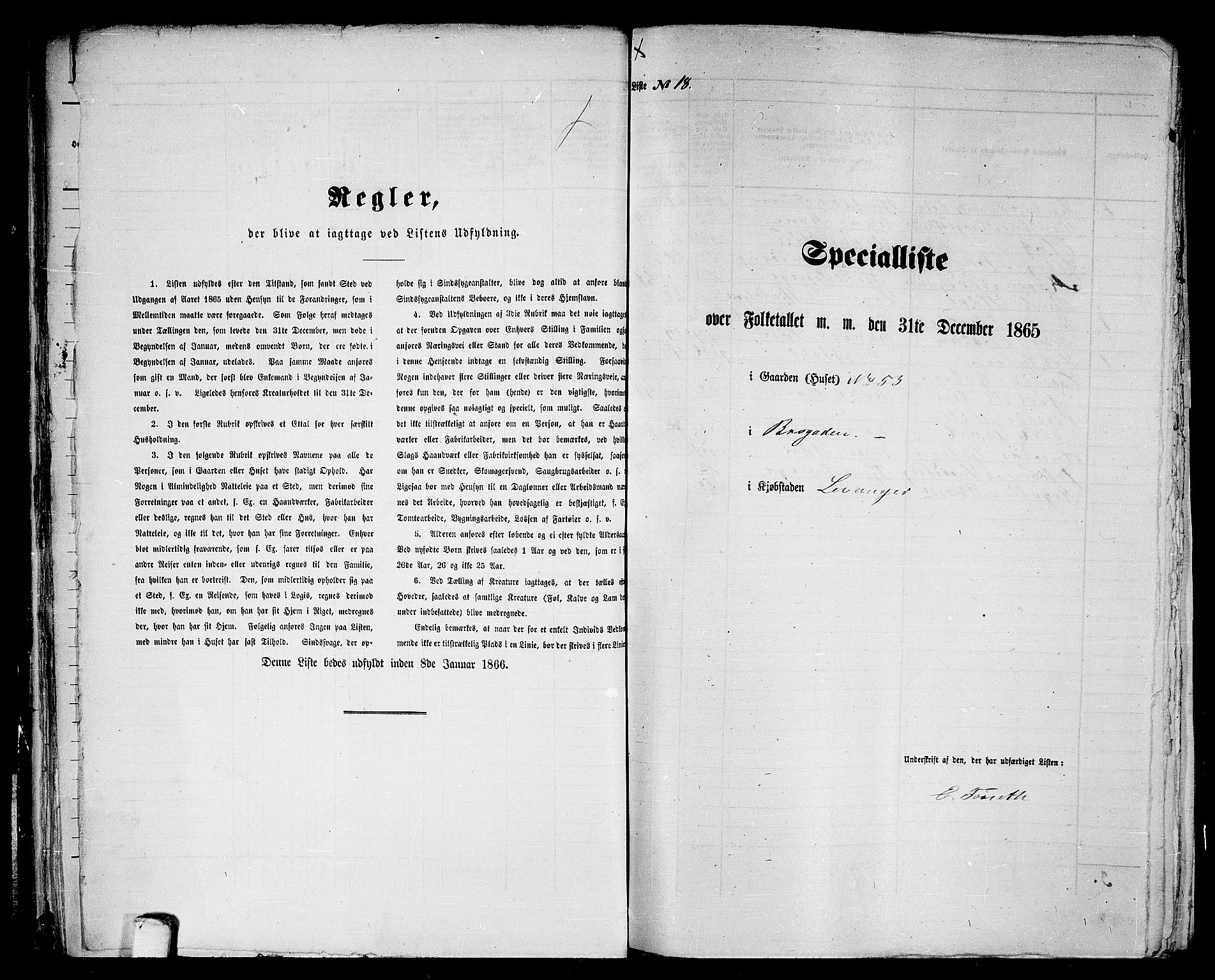 RA, Folketelling 1865 for 1701B Levanger prestegjeld, Levanger kjøpstad, 1865, s. 39