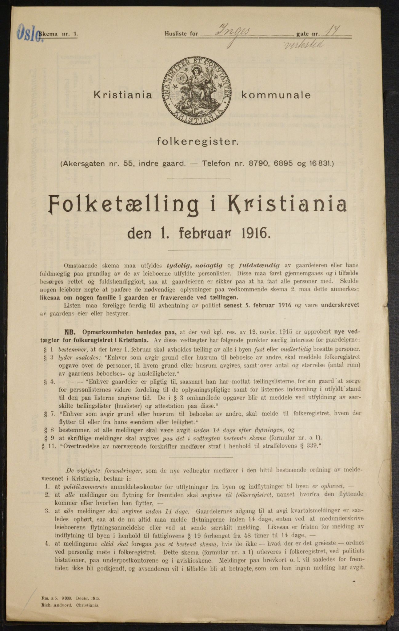 OBA, Kommunal folketelling 1.2.1916 for Kristiania, 1916, s. 44927