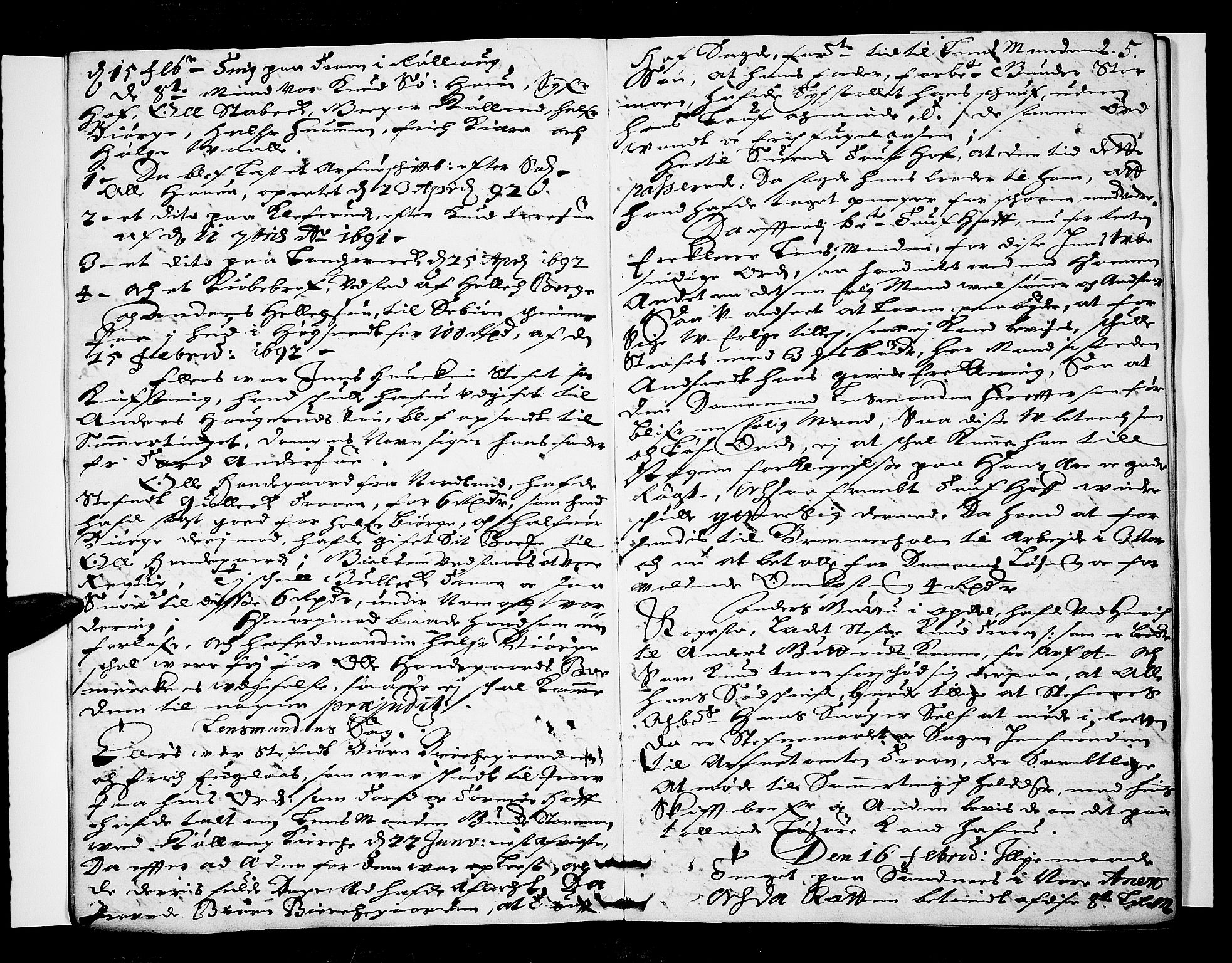 Numedal og Sandsvær sorenskriveri, AV/SAKO-A-128/F/Fa/Faa/L0024: Tingbok, 1693, s. 4b-5a