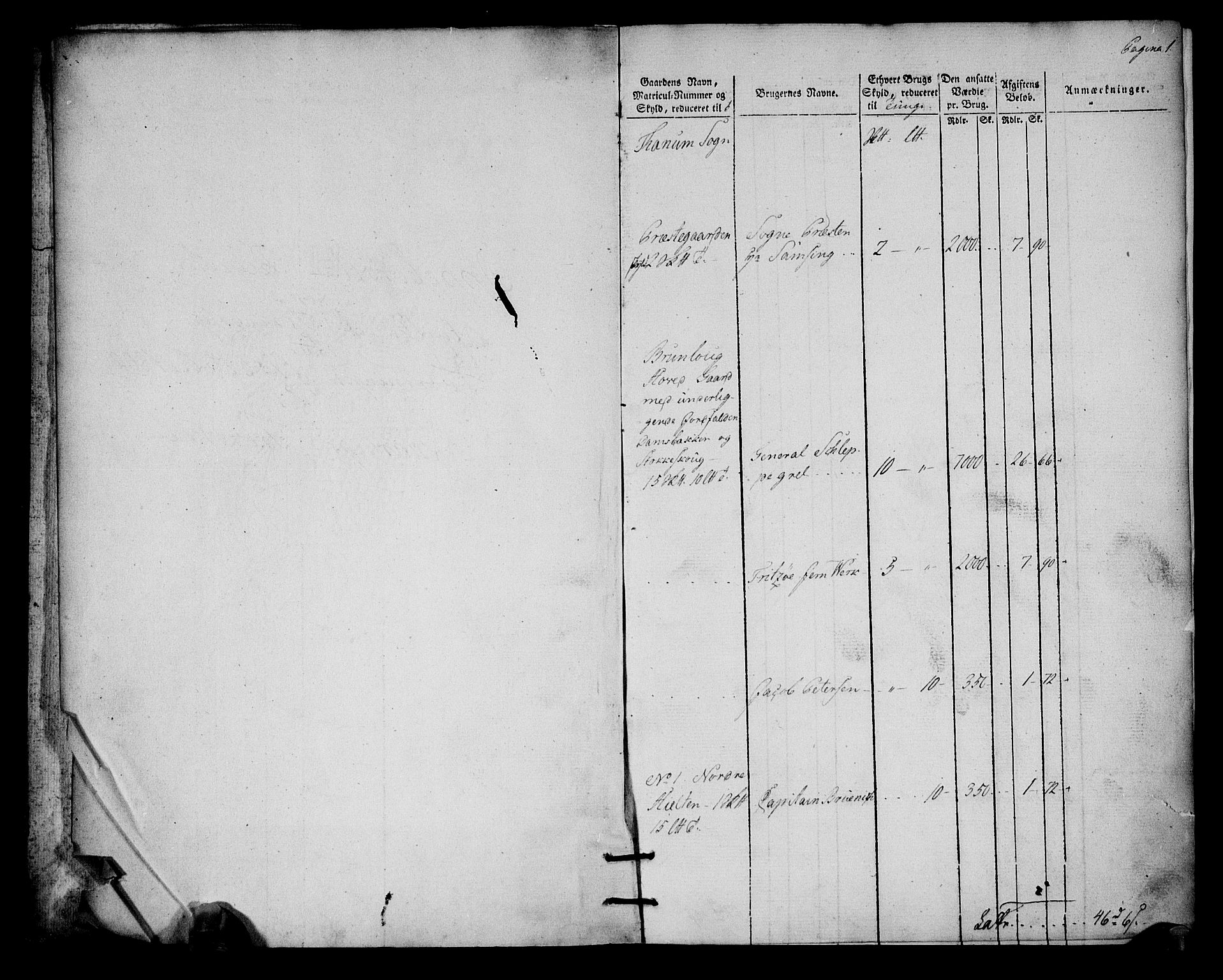 Rentekammeret inntil 1814, Realistisk ordnet avdeling, AV/RA-EA-4070/N/Ne/Nea/L0179: Larvik grevskap. Oppebørselsregister, 1803, s. 3