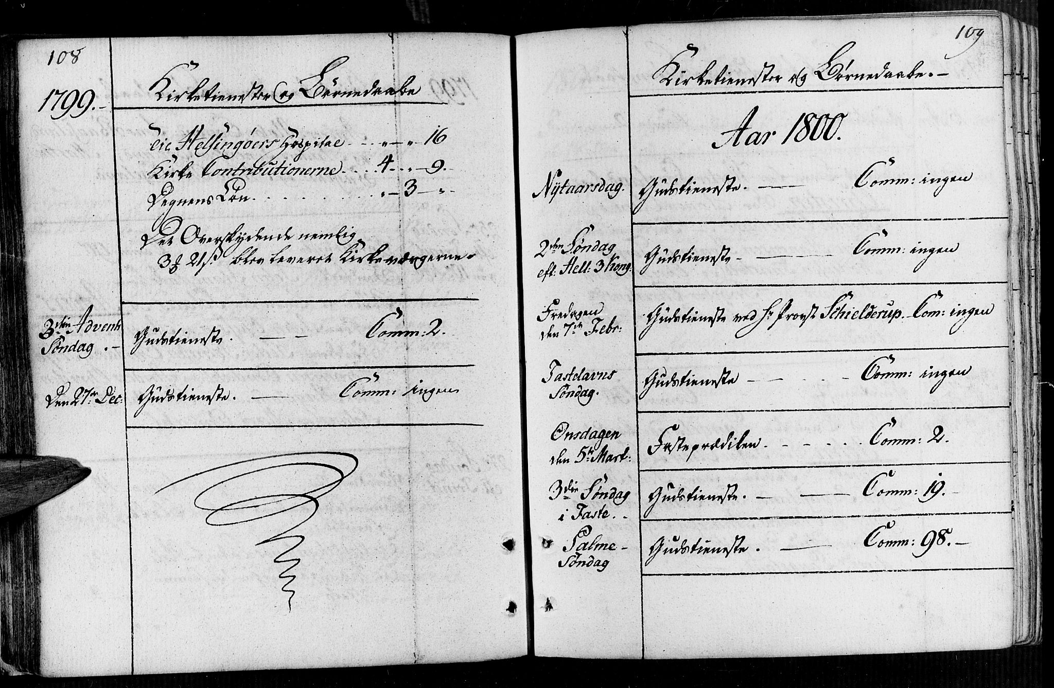 Vennesla sokneprestkontor, AV/SAK-1111-0045/Fa/Faa/L0002: Ministerialbok nr. A 2, 1785-1834, s. 108-109
