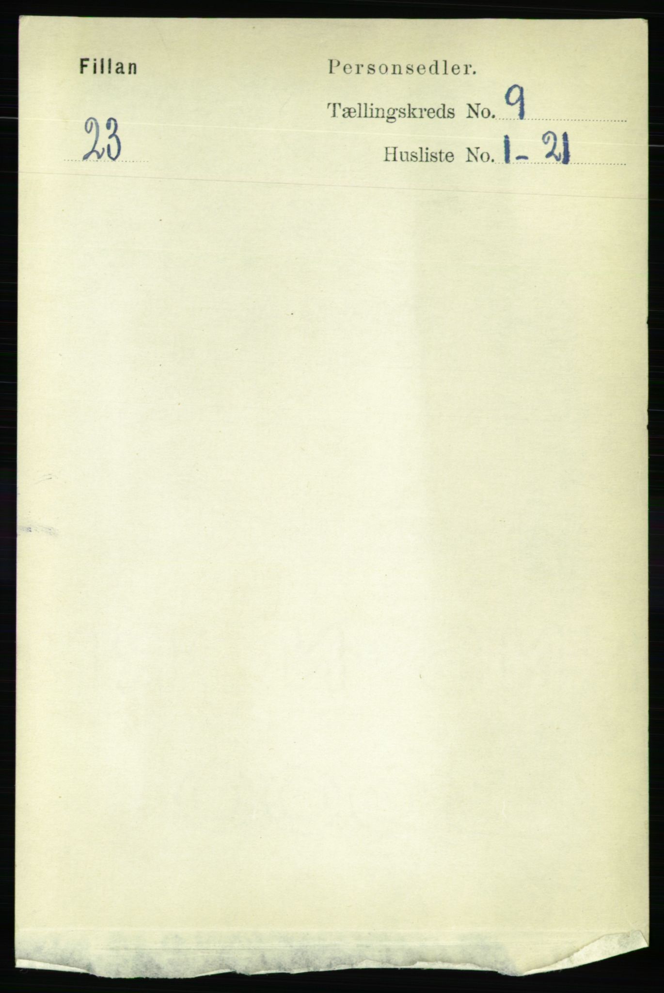 RA, Folketelling 1891 for 1616 Fillan herred, 1891, s. 2023