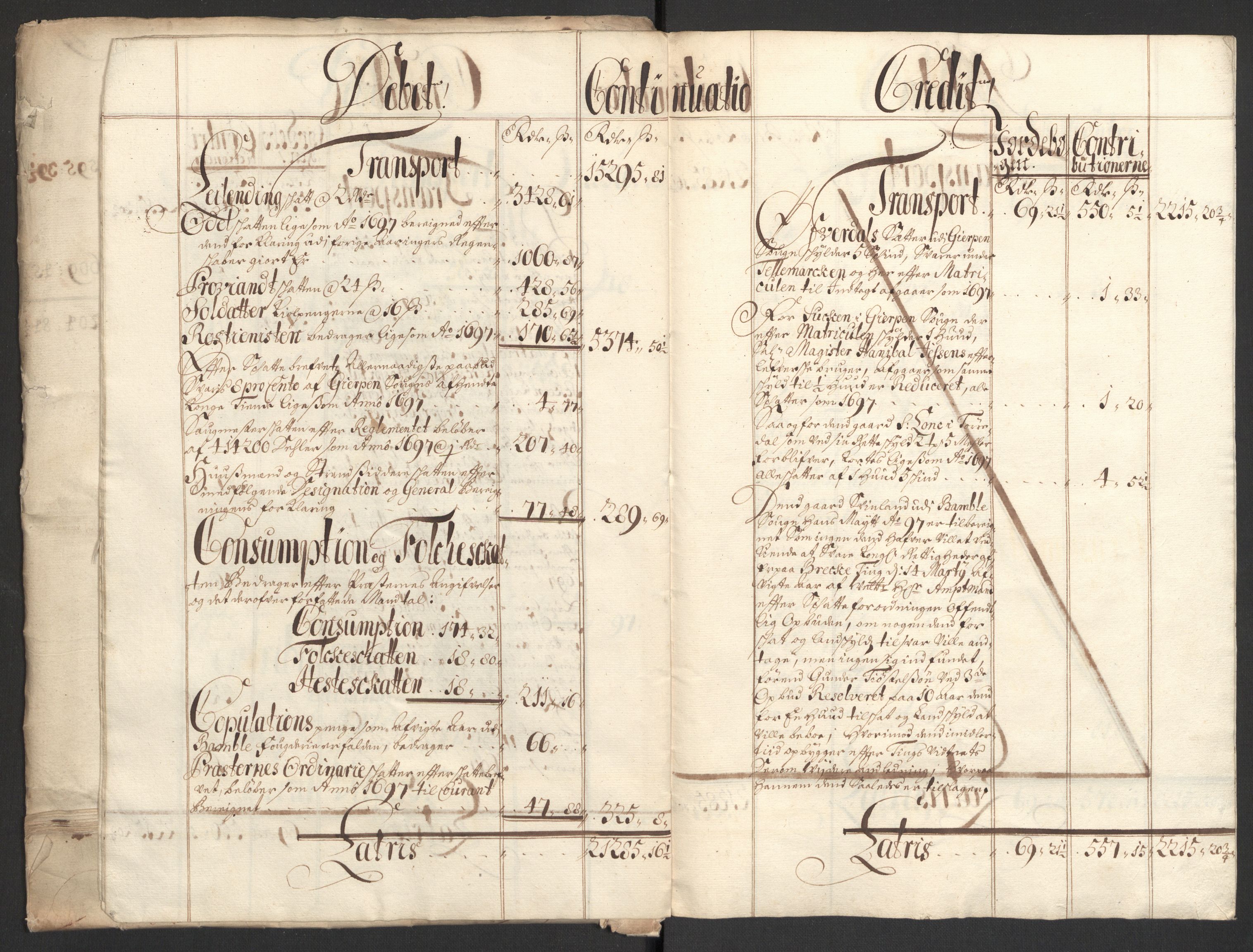 Rentekammeret inntil 1814, Reviderte regnskaper, Fogderegnskap, AV/RA-EA-4092/R36/L2098: Fogderegnskap Øvre og Nedre Telemark og Bamble, 1698, s. 21