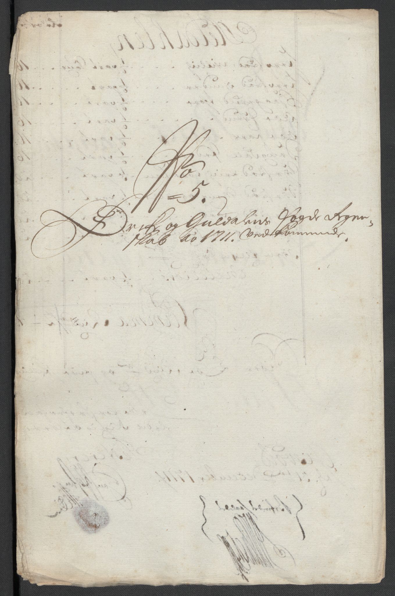 Rentekammeret inntil 1814, Reviderte regnskaper, Fogderegnskap, RA/EA-4092/R60/L3961: Fogderegnskap Orkdal og Gauldal, 1711, s. 126