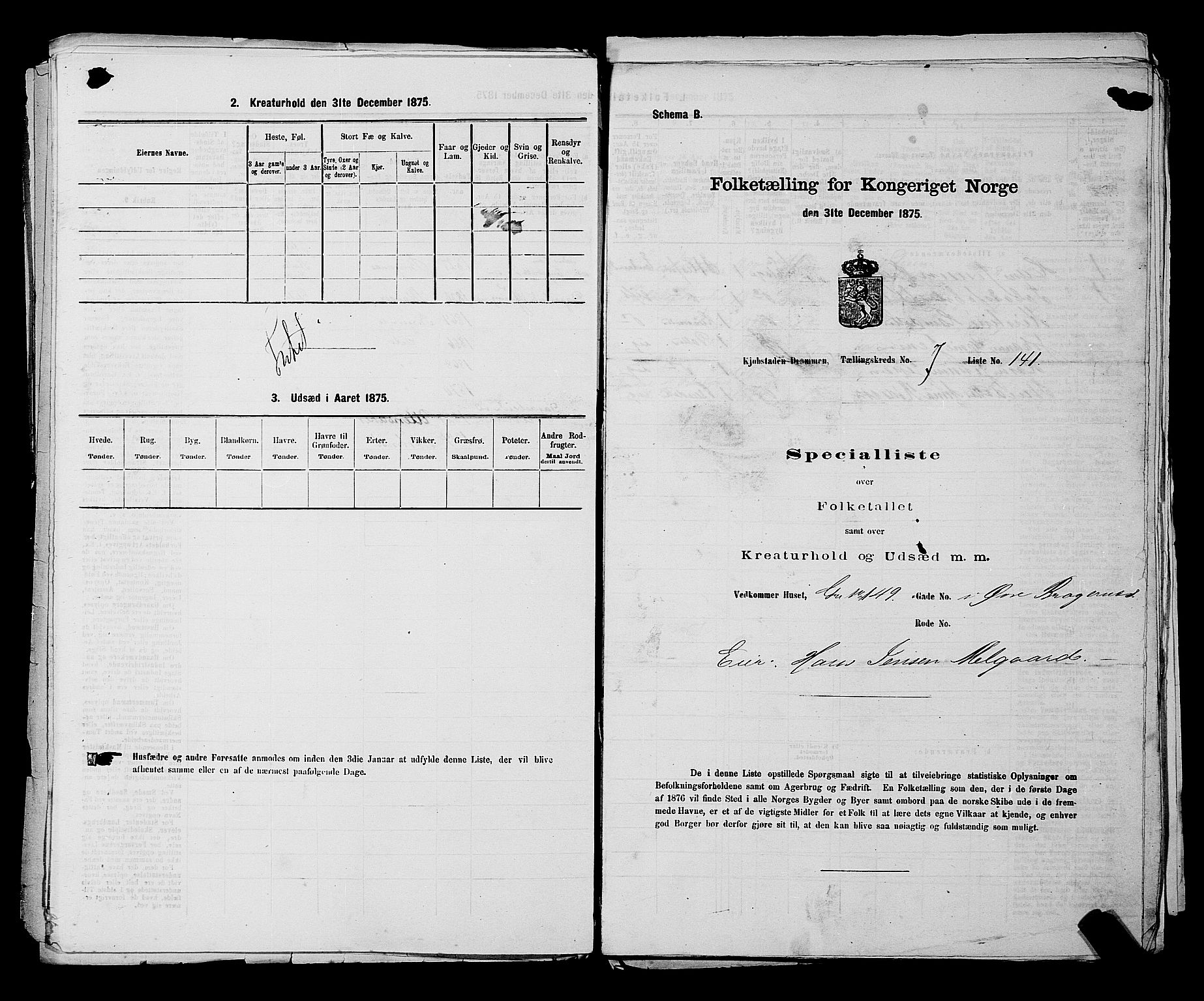 SAKO, Folketelling 1875 for 0602 Drammen kjøpstad, 1875, s. 626