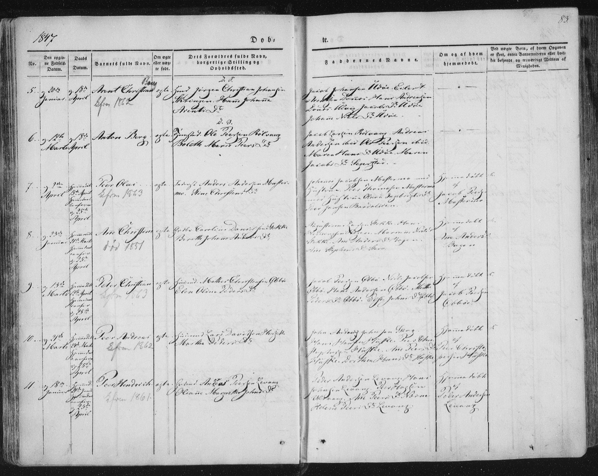 Ministerialprotokoller, klokkerbøker og fødselsregistre - Nordland, AV/SAT-A-1459/838/L0549: Ministerialbok nr. 838A07, 1840-1854, s. 83