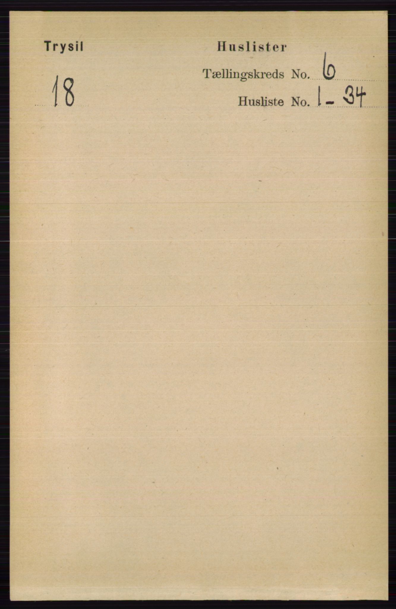 RA, Folketelling 1891 for 0428 Trysil herred, 1891, s. 2735