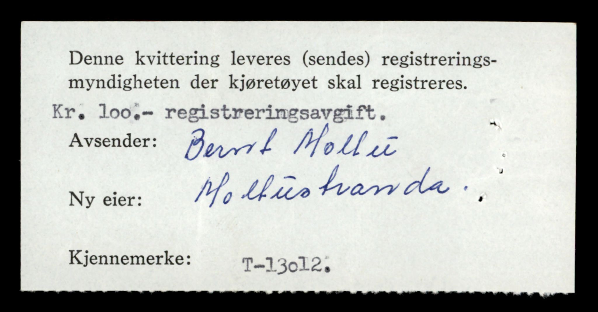 Møre og Romsdal vegkontor - Ålesund trafikkstasjon, AV/SAT-A-4099/F/Fe/L0036: Registreringskort for kjøretøy T 12831 - T 13030, 1927-1998, s. 2804