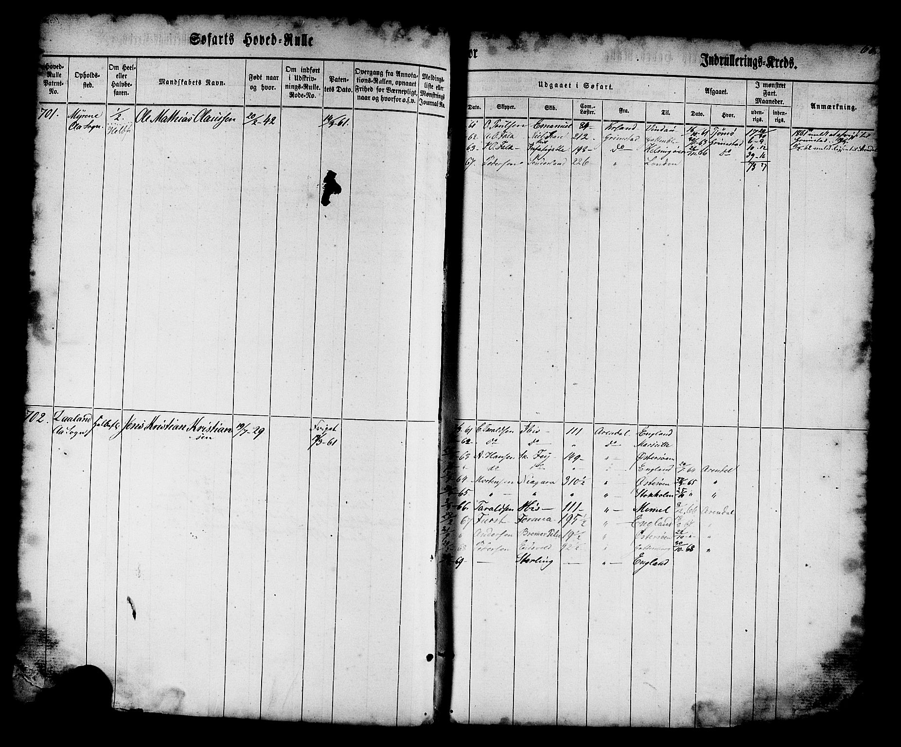 Farsund mønstringskrets, AV/SAK-2031-0017/F/Fb/L0014: Hovedrulle nr 575-1148, Z-6, 1860-1869, s. 67