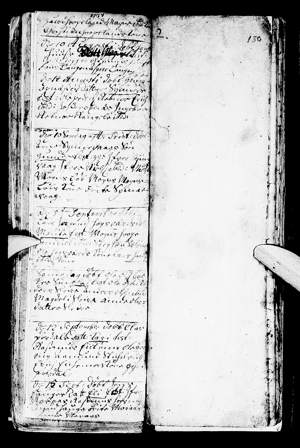 Lindås Sokneprestembete, SAB/A-76701/H/Haa: Ministerialbok nr. A 1, 1699-1746, s. 180