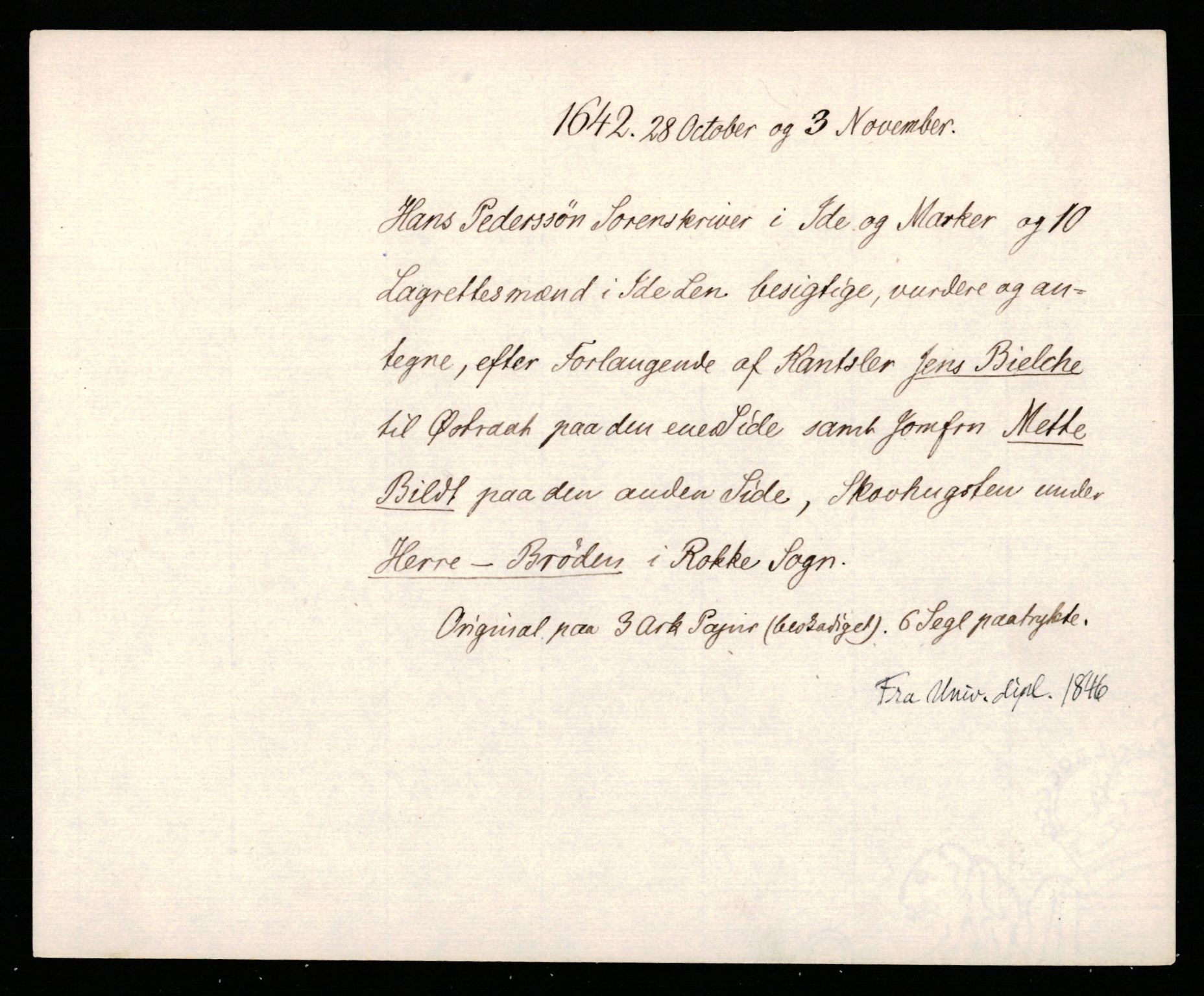 Riksarkivets diplomsamling, AV/RA-EA-5965/F35/F35b/L0008: Riksarkivets diplomer, seddelregister, 1635-1646, s. 527