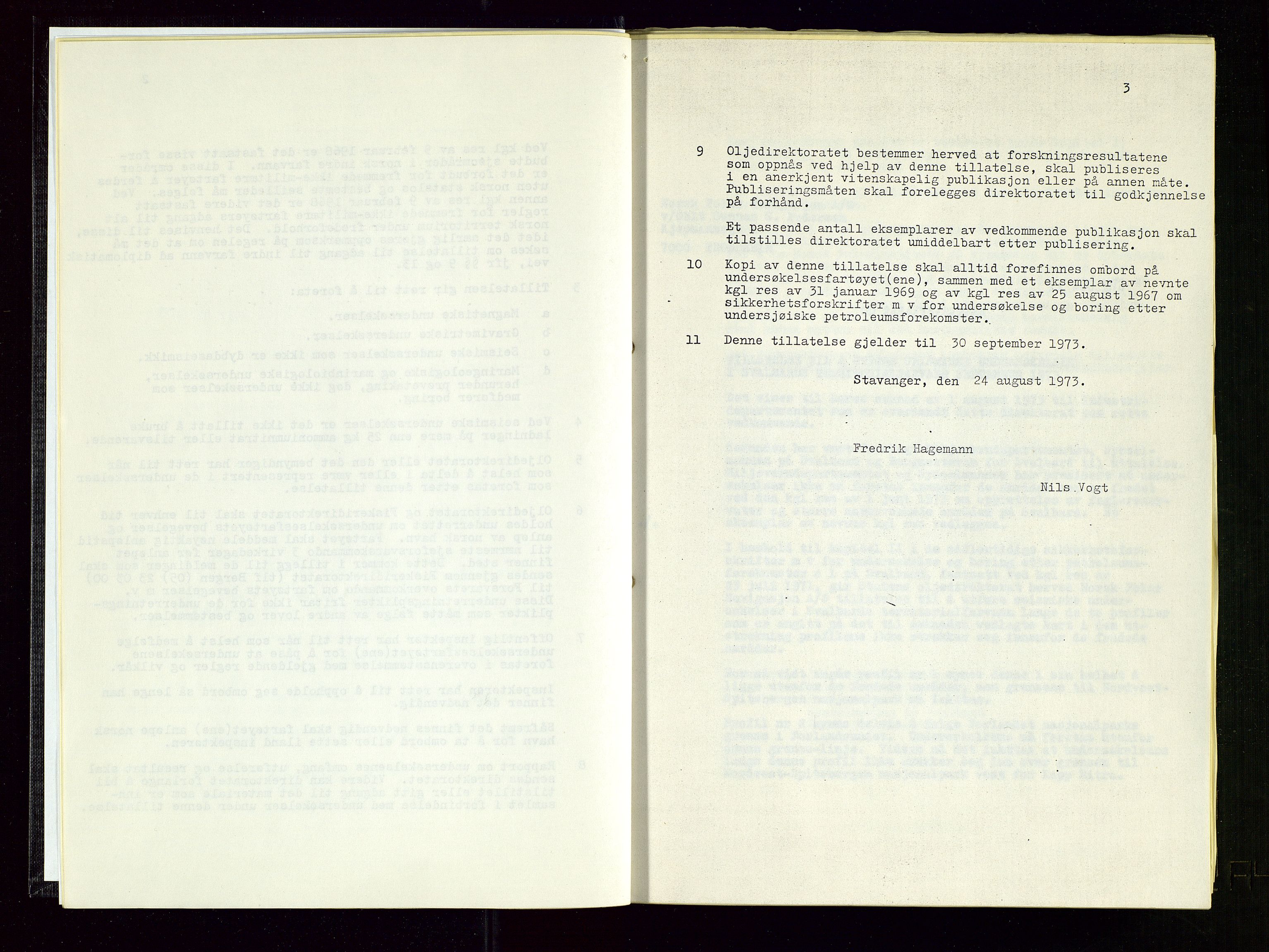Oljedirektoratet, AV/SAST-A-101366/Ba/L0004: Kopibok, 1973