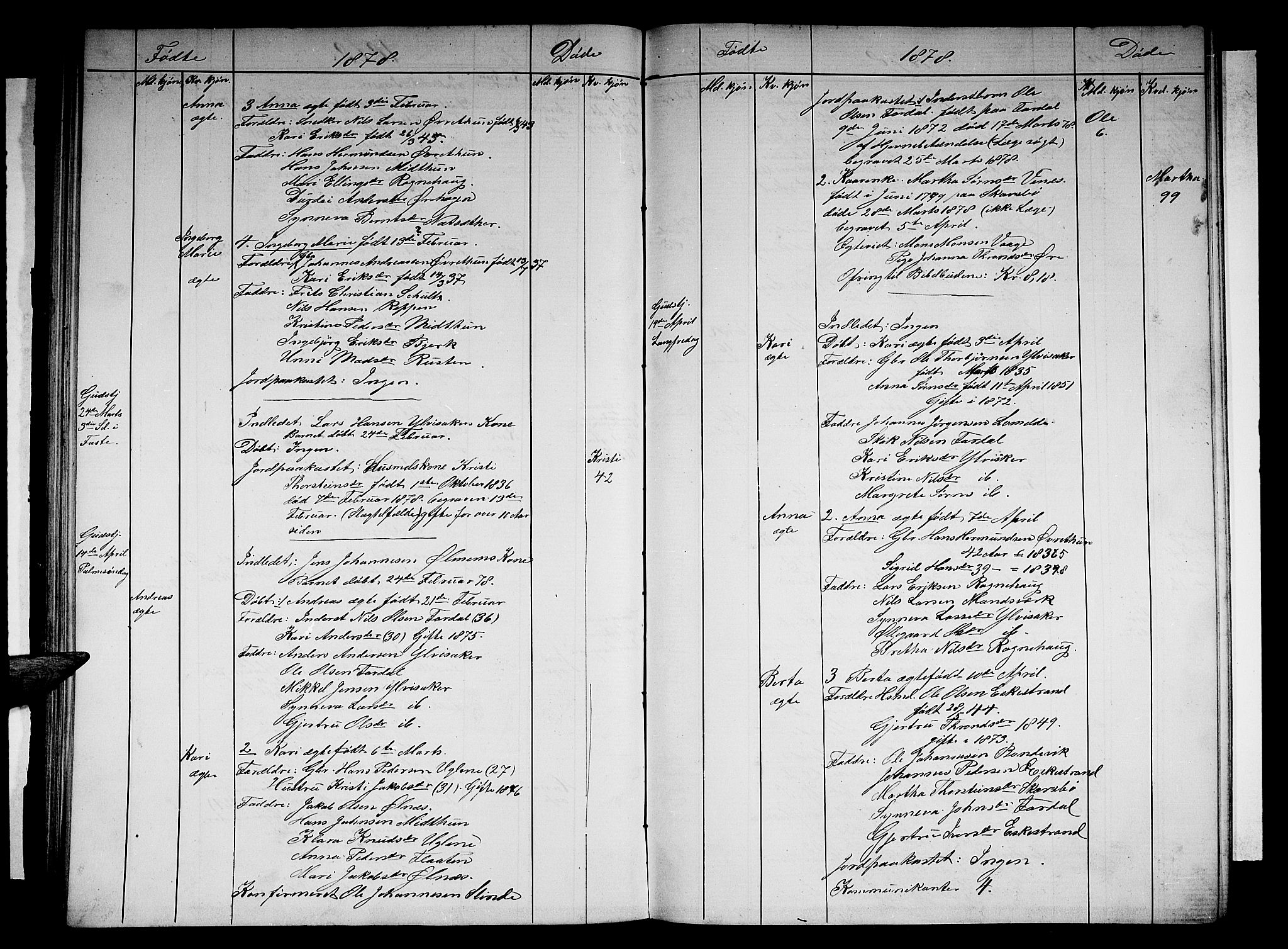 Sogndal sokneprestembete, AV/SAB-A-81301/H/Hab/Habc/L0001: Klokkerbok nr. C 1, 1868-1883, s. 54