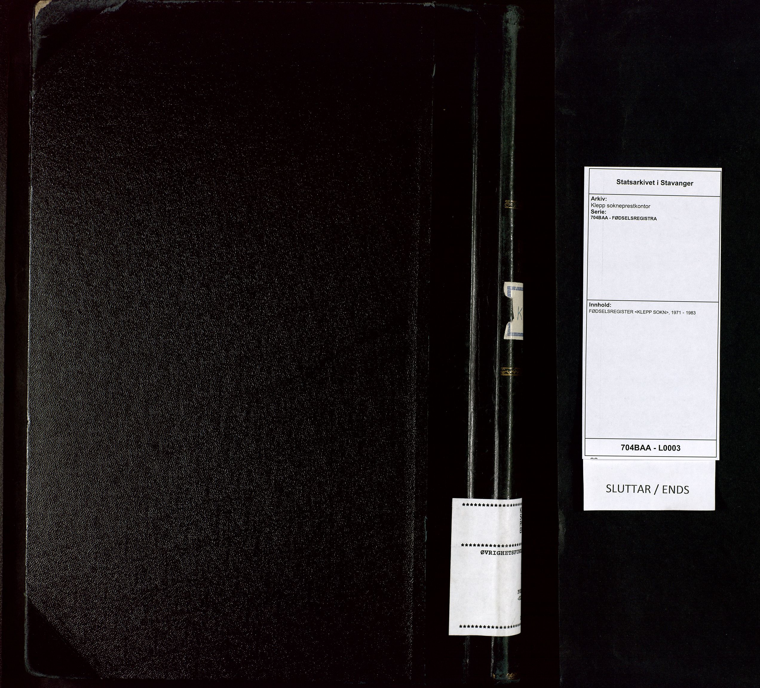Klepp sokneprestkontor, AV/SAST-A-101803/001/704BAA/L0003: Fødselsregister nr. 3, 1971-1983