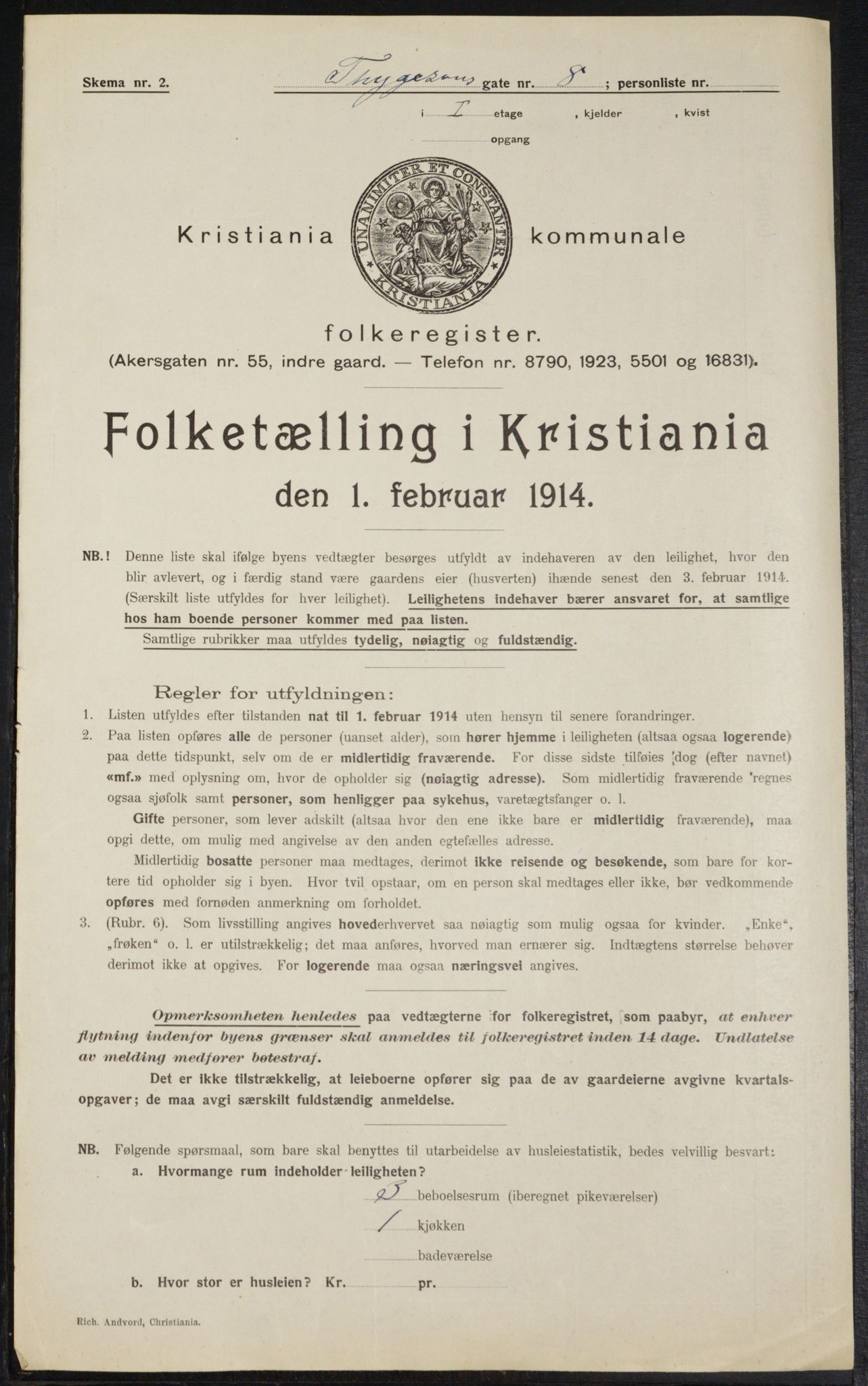 OBA, Kommunal folketelling 1.2.1914 for Kristiania, 1914, s. 112246
