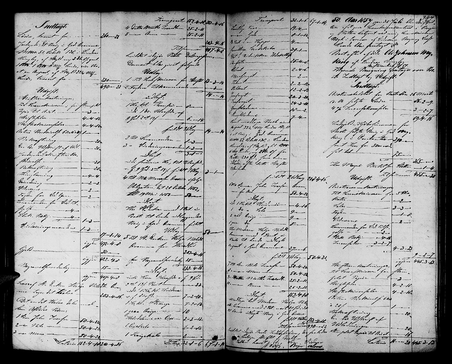 Nordhordland sorenskrivar, AV/SAB-A-2901/1/H/Ha/L0021: Skifteprotokollar Nordhordland , 1839-1859, s. 346b-347a