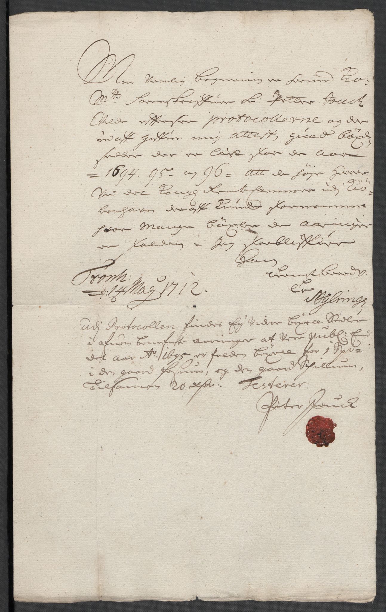 Rentekammeret inntil 1814, Reviderte regnskaper, Fogderegnskap, AV/RA-EA-4092/R61/L4106: Fogderegnskap Strinda og Selbu, 1696-1697, s. 163