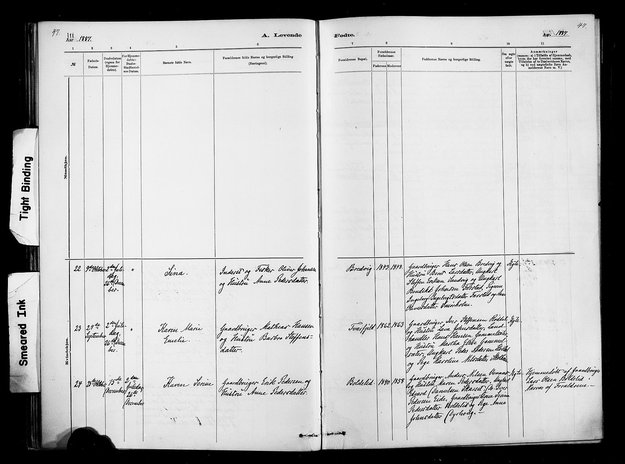 Ministerialprotokoller, klokkerbøker og fødselsregistre - Møre og Romsdal, SAT/A-1454/567/L0778: Ministerialbok nr. 567A01, 1881-1903, s. 47