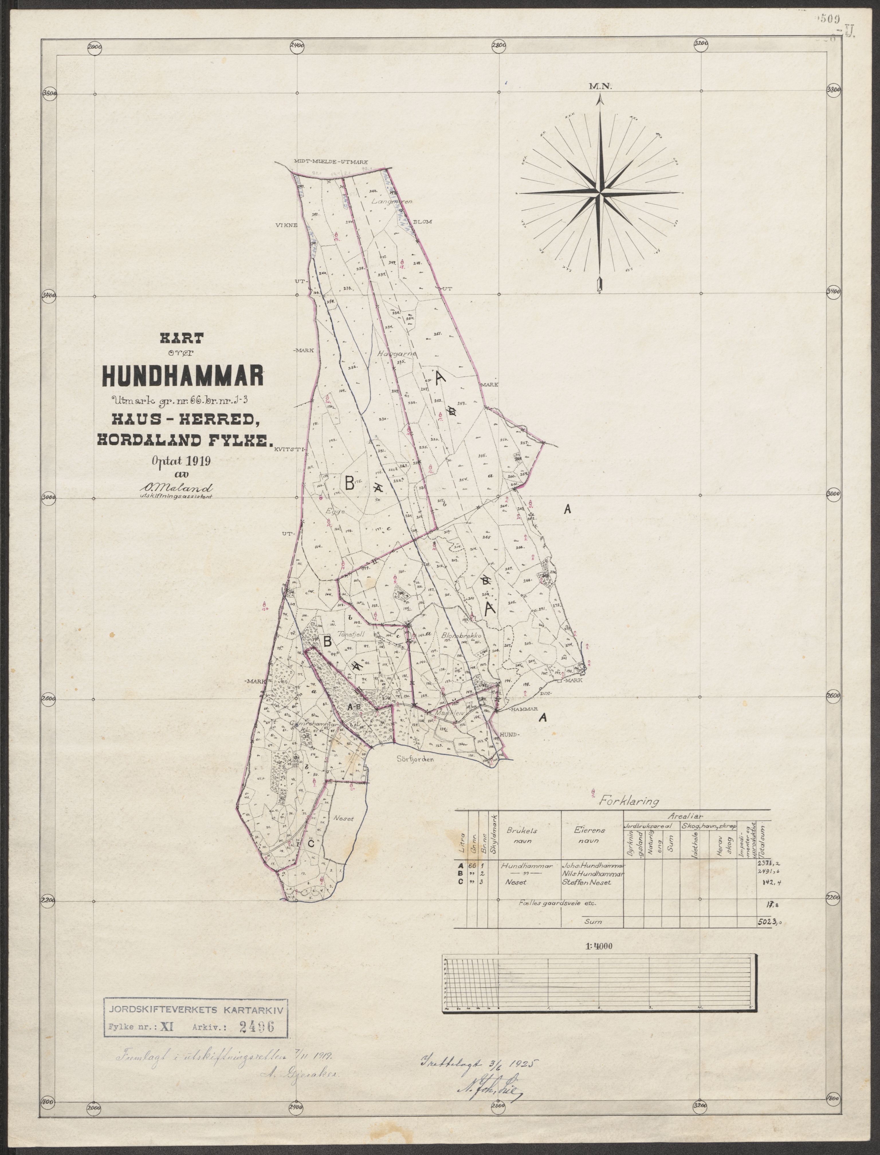 Jordskifteverkets kartarkiv, AV/RA-S-3929/T, 1859-1988, s. 2800