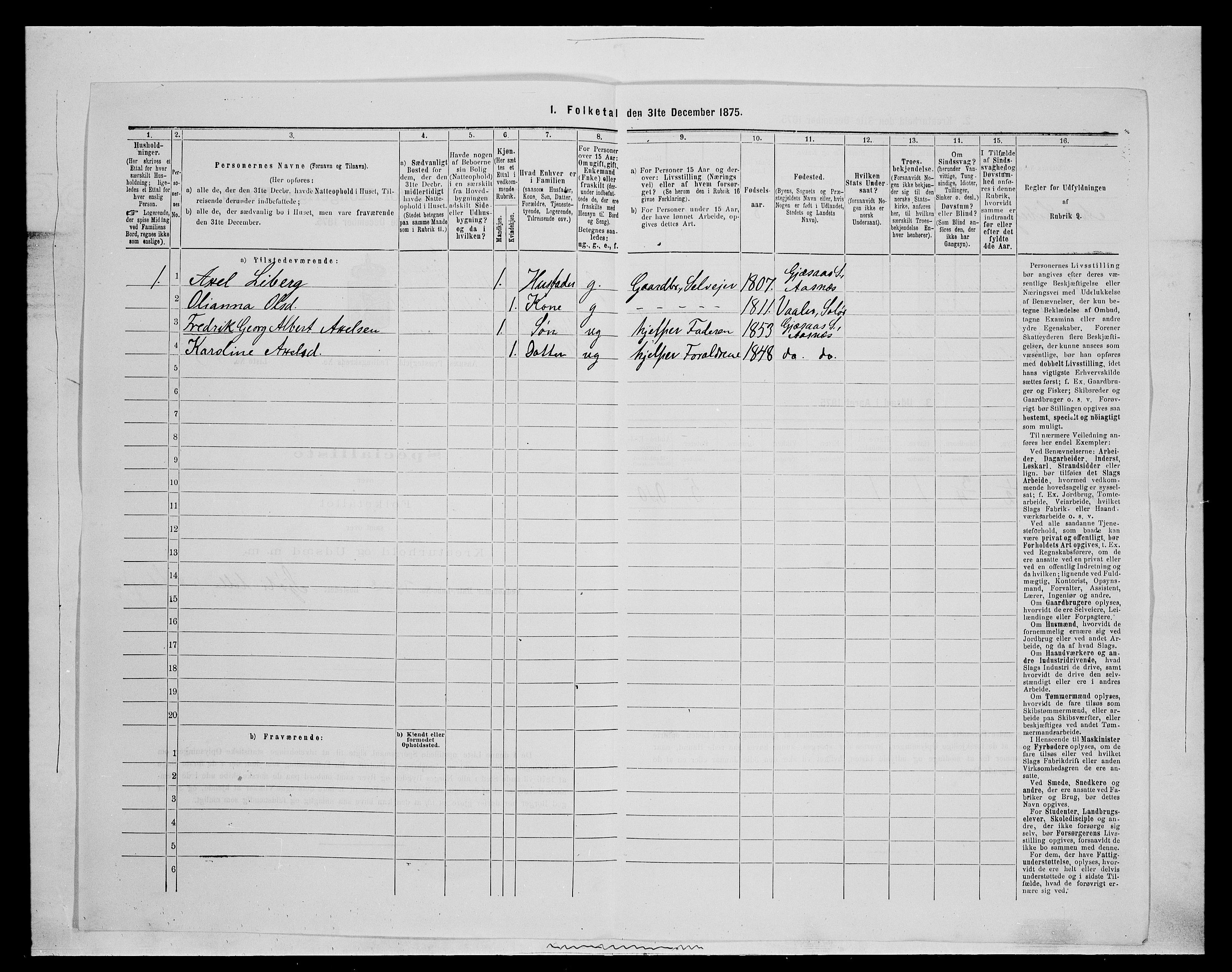 SAH, Folketelling 1875 for 0425P Åsnes prestegjeld, 1875, s. 702