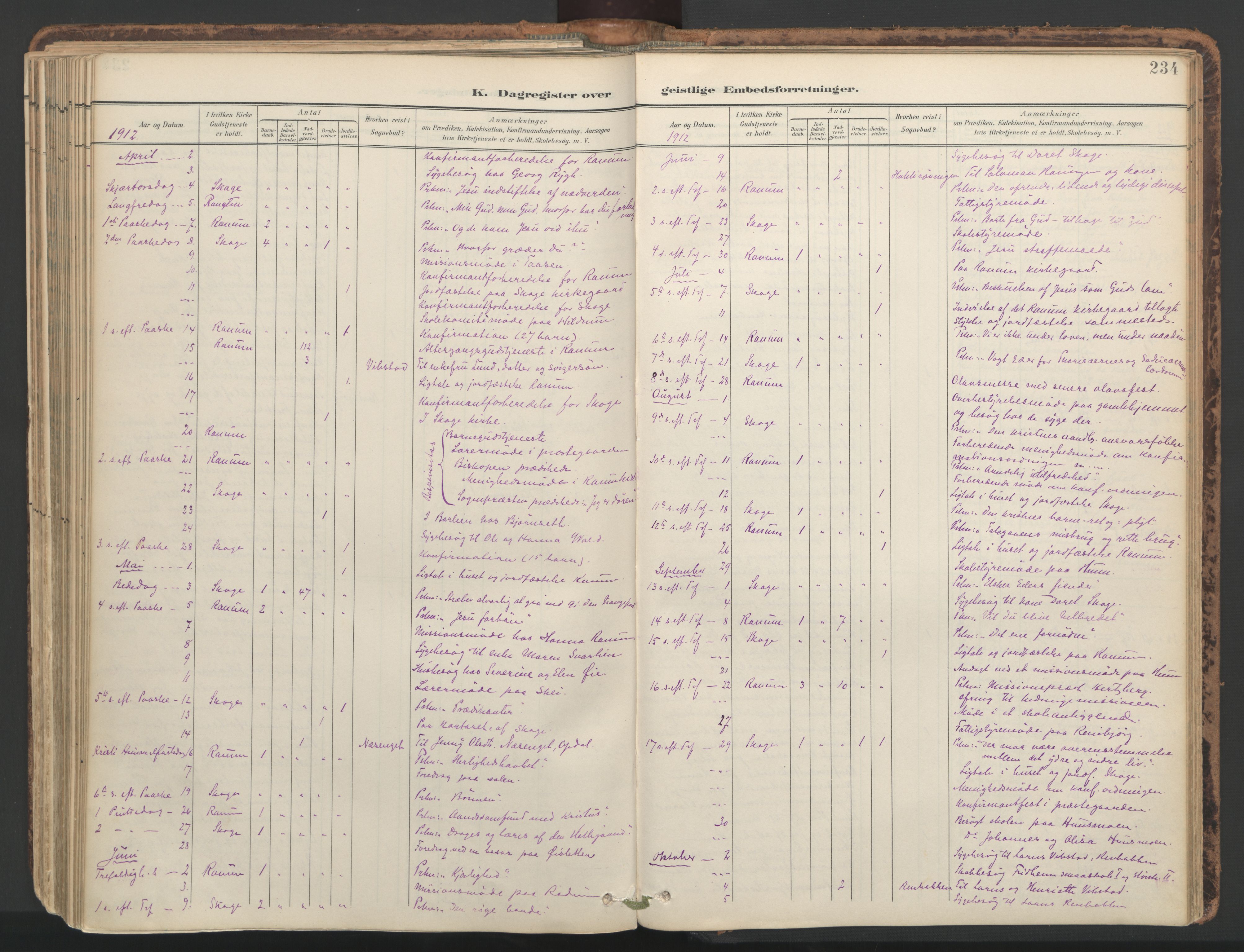 Ministerialprotokoller, klokkerbøker og fødselsregistre - Nord-Trøndelag, AV/SAT-A-1458/764/L0556: Ministerialbok nr. 764A11, 1897-1924, s. 234