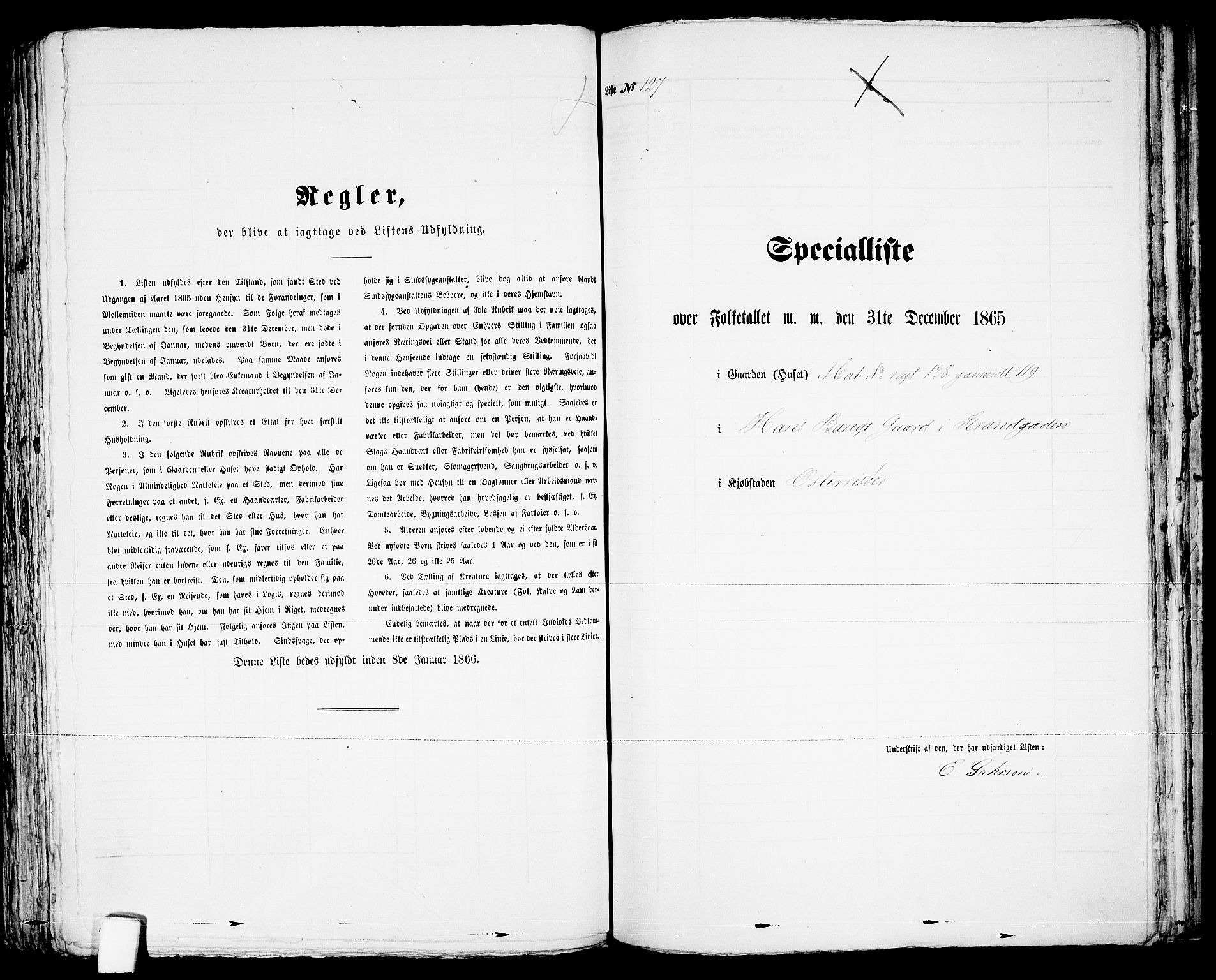 RA, Folketelling 1865 for 0901B Risør prestegjeld, Risør kjøpstad, 1865, s. 262