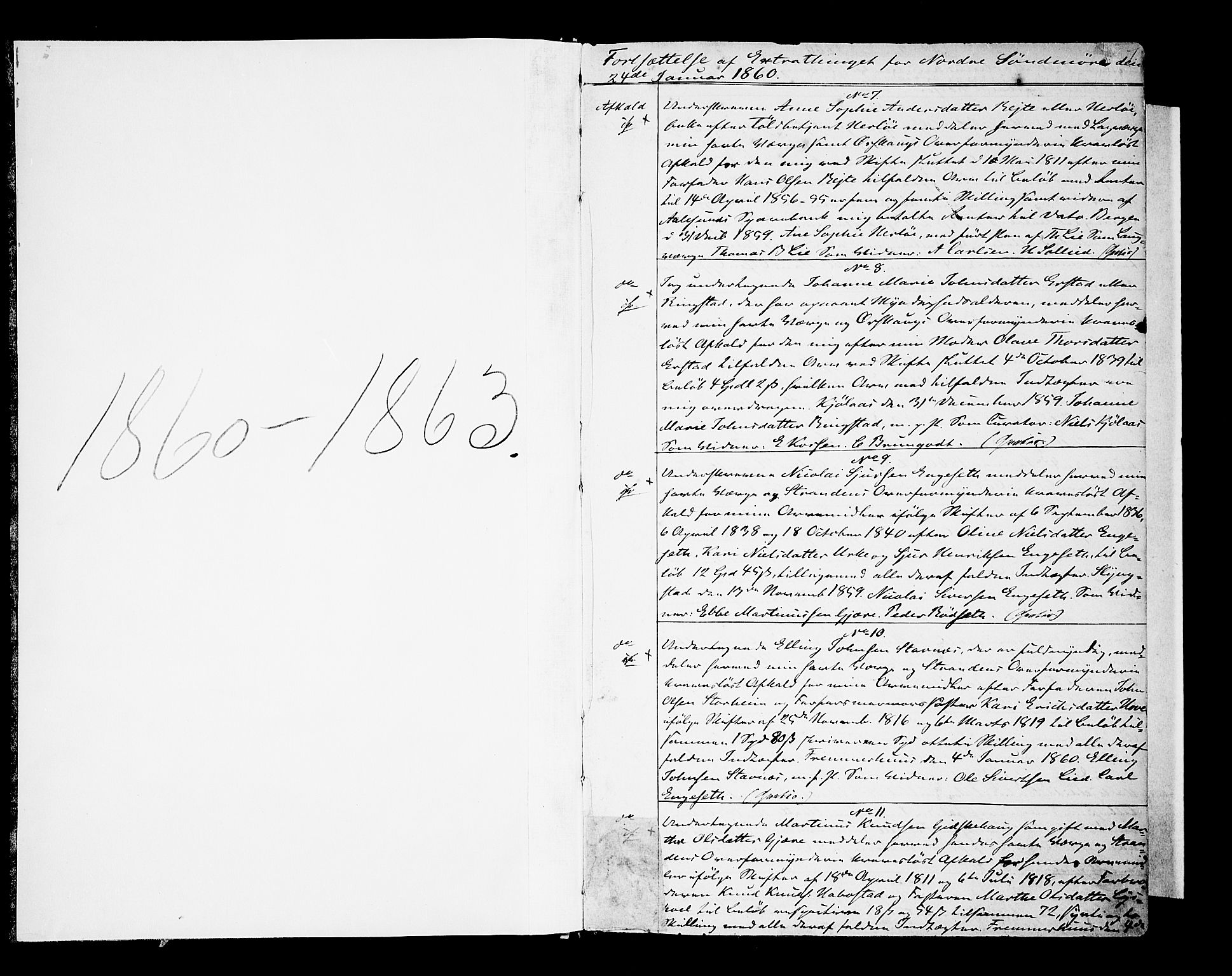 Nordre Sunnmøre sorenskriveri, SAT/A-0006/1/2/2C/2Ca/L0009: Pantebok nr. 12, 1860-1863, s. 1
