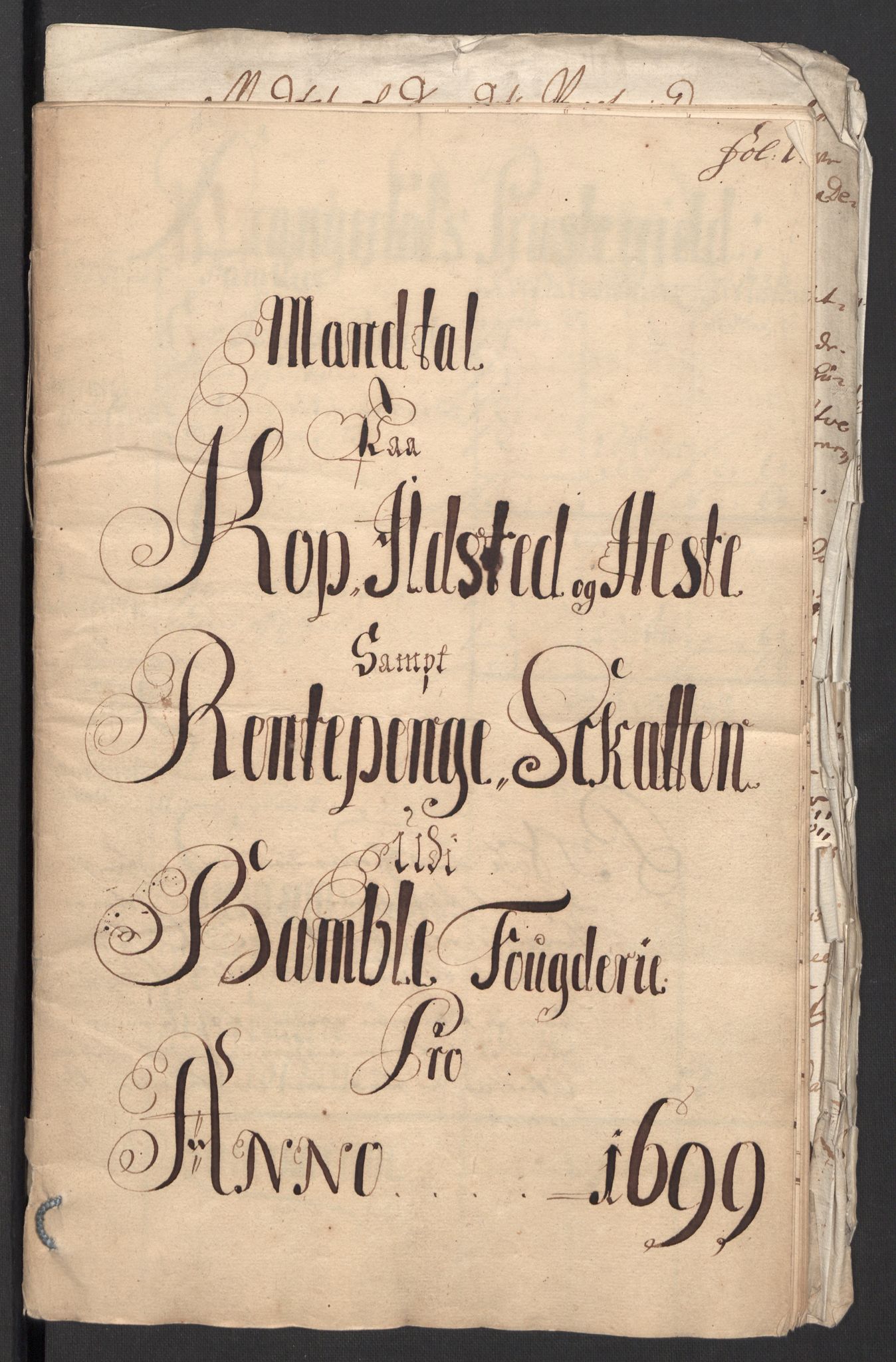 Rentekammeret inntil 1814, Reviderte regnskaper, Fogderegnskap, RA/EA-4092/R36/L2104: Fogderegnskap Øvre og Nedre Telemark og Bamble, 1700, s. 375